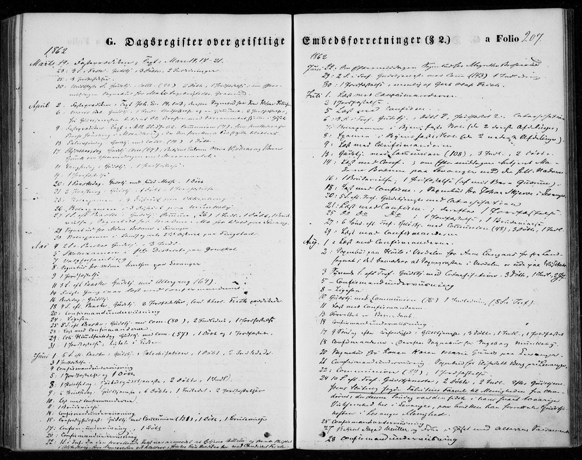 Ministerialprotokoller, klokkerbøker og fødselsregistre - Nord-Trøndelag, AV/SAT-A-1458/720/L0184: Ministerialbok nr. 720A02 /1, 1855-1863, s. 207