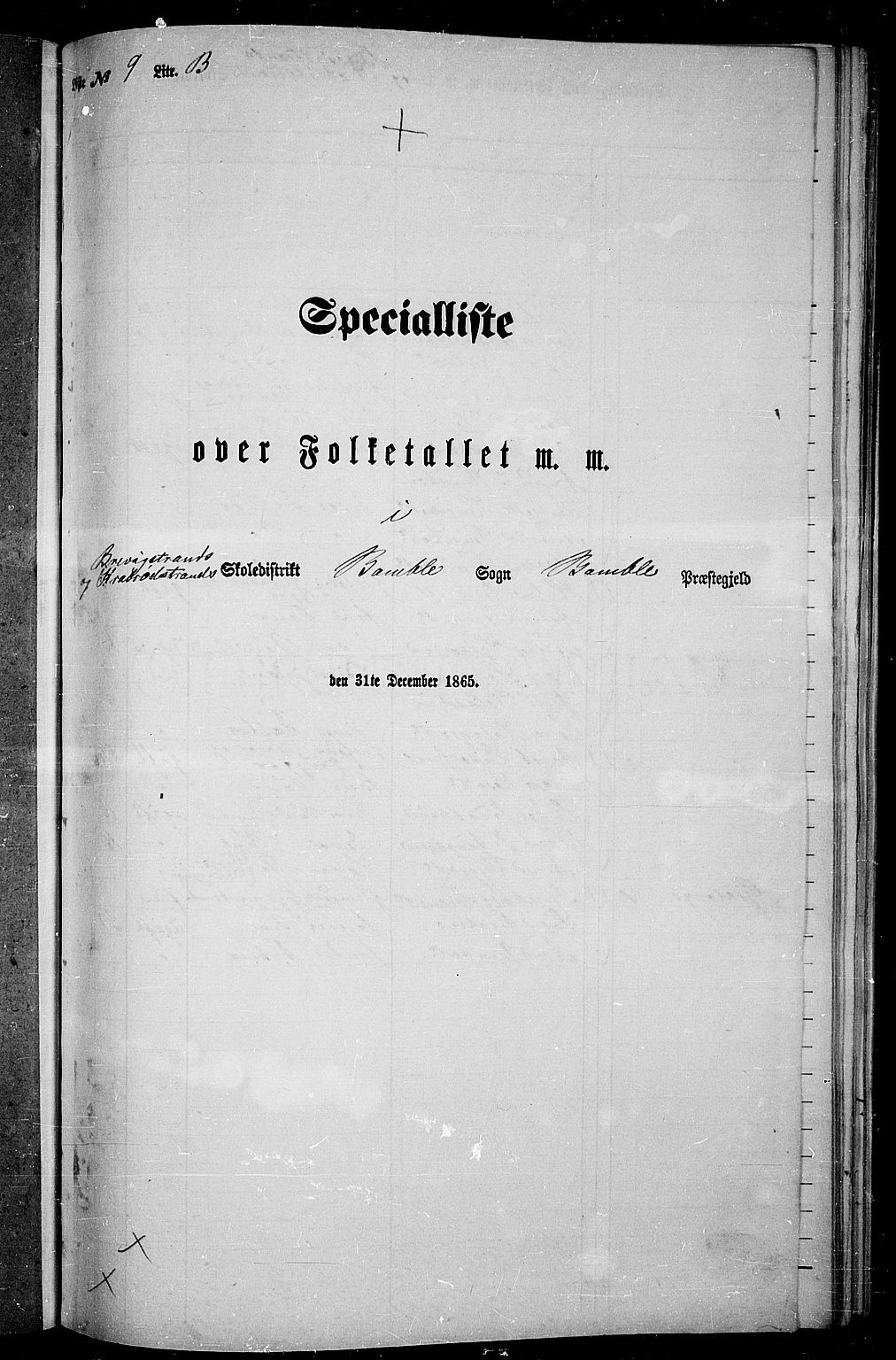RA, Folketelling 1865 for 0814P Bamble prestegjeld, 1865, s. 143