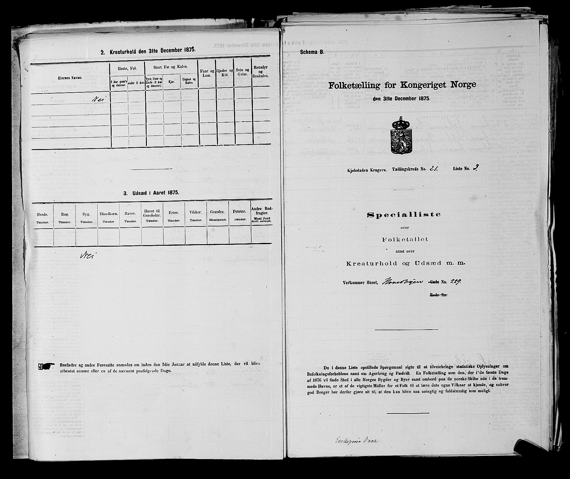 SAKO, Folketelling 1875 for 0801P Kragerø prestegjeld, 1875, s. 451