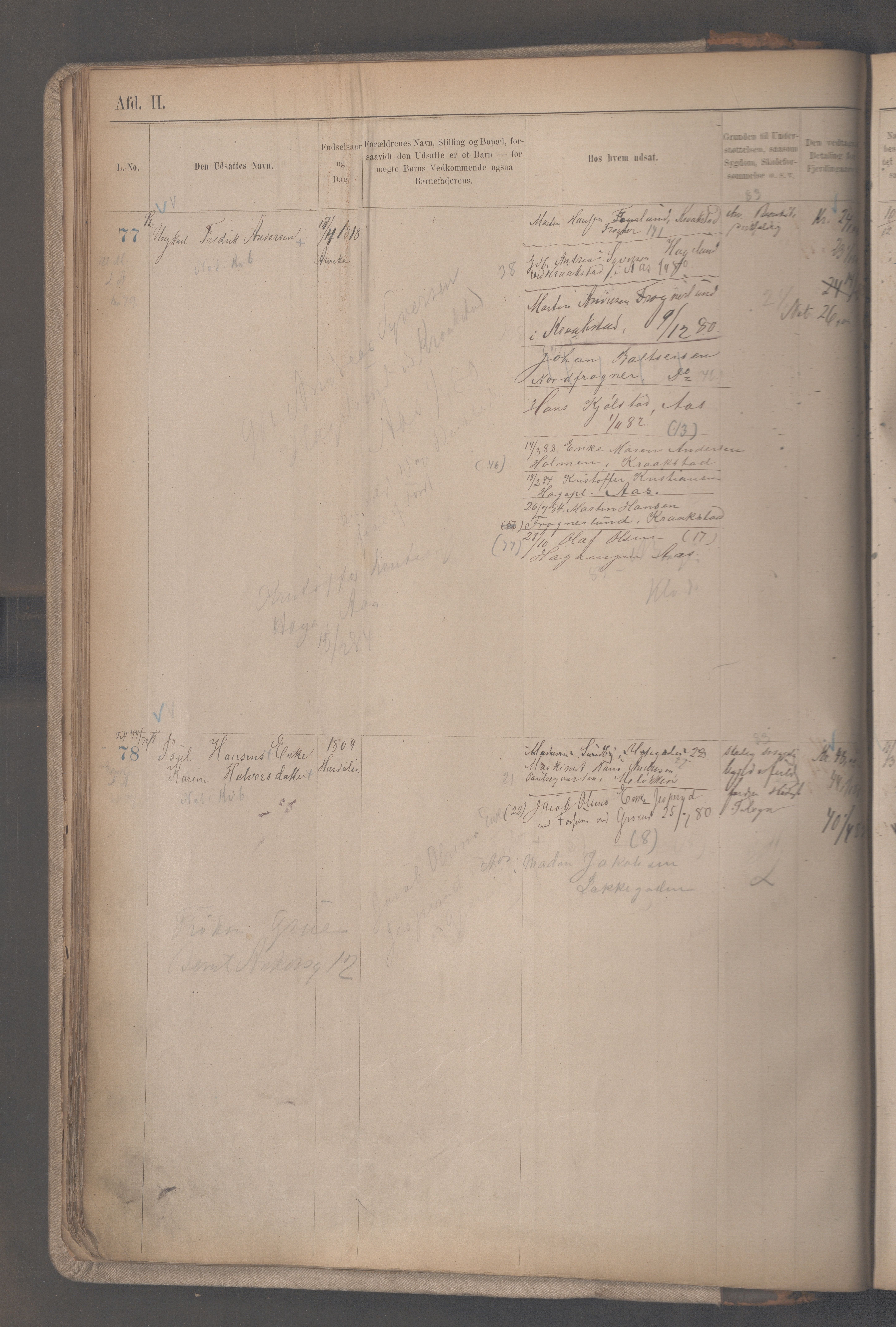 Fattigvesenet, OBA/A-20045/H/Hc/L0002: Manntallsprotokoll. Mnr. 1-592, 1879-1887, s. 70