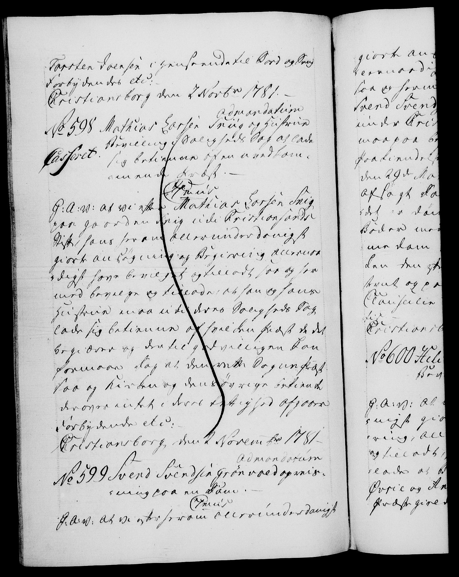 Danske Kanselli 1572-1799, RA/EA-3023/F/Fc/Fca/Fcaa/L0048: Norske registre, 1779-1781, s. 743b