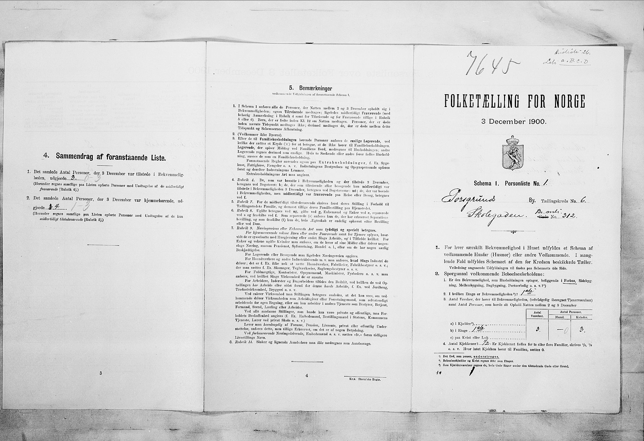 SAKO, Folketelling 1900 for 0805 Porsgrunn kjøpstad, 1900, s. 1013