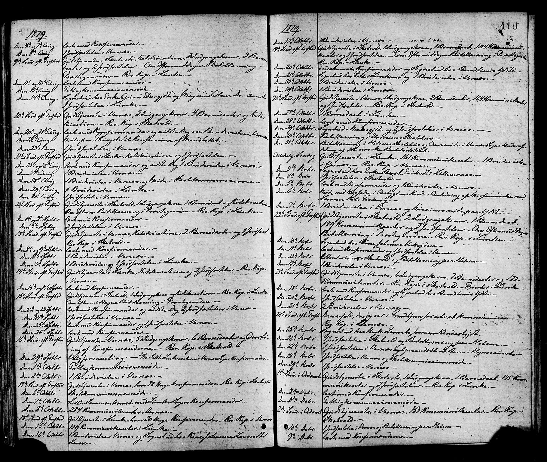 Ministerialprotokoller, klokkerbøker og fødselsregistre - Nord-Trøndelag, SAT/A-1458/709/L0076: Ministerialbok nr. 709A16, 1871-1879, s. 410