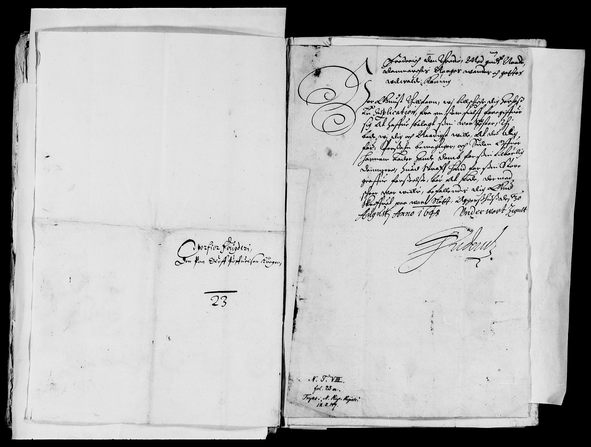 Rentekammeret inntil 1814, Reviderte regnskaper, Lensregnskaper, AV/RA-EA-5023/R/Rb/Rbt/L0111: Bergenhus len, 1648-1649