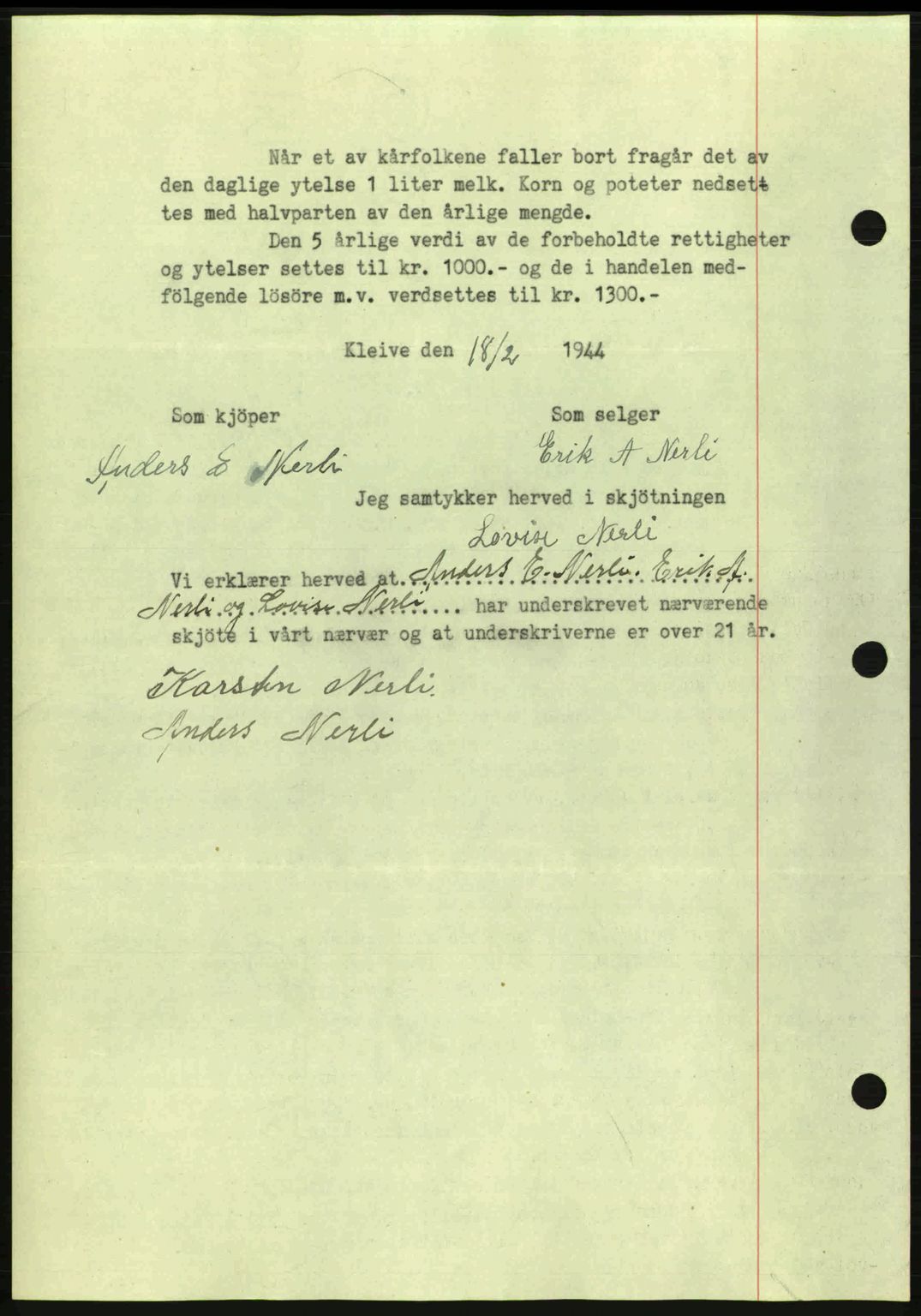 Romsdal sorenskriveri, AV/SAT-A-4149/1/2/2C: Pantebok nr. A15, 1943-1944, Dagboknr: 313/1944