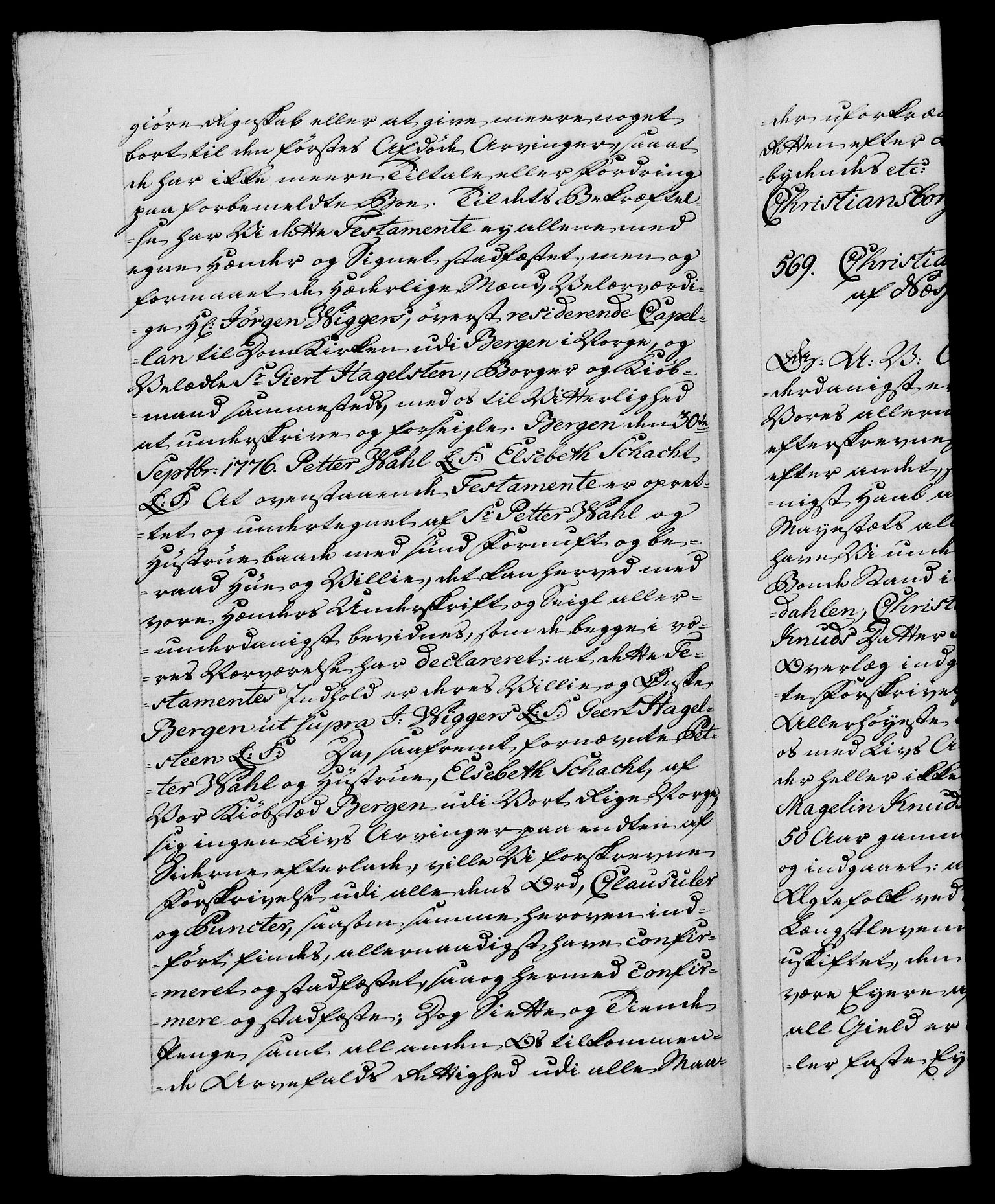Danske Kanselli 1572-1799, RA/EA-3023/F/Fc/Fca/Fcaa/L0047: Norske registre, 1776-1778, s. 344b