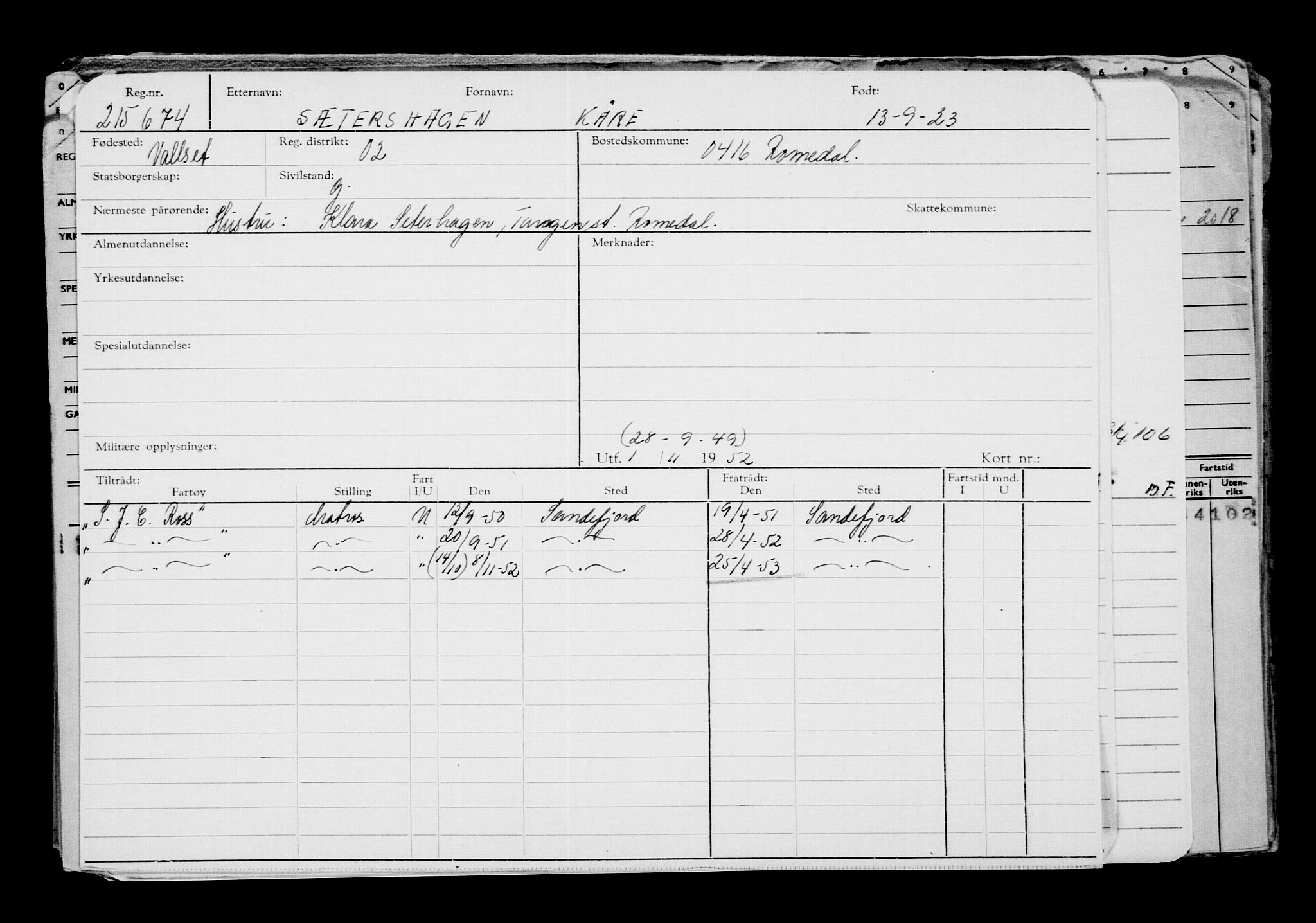 Direktoratet for sjømenn, AV/RA-S-3545/G/Gb/L0222: Hovedkort, 1923, s. 805