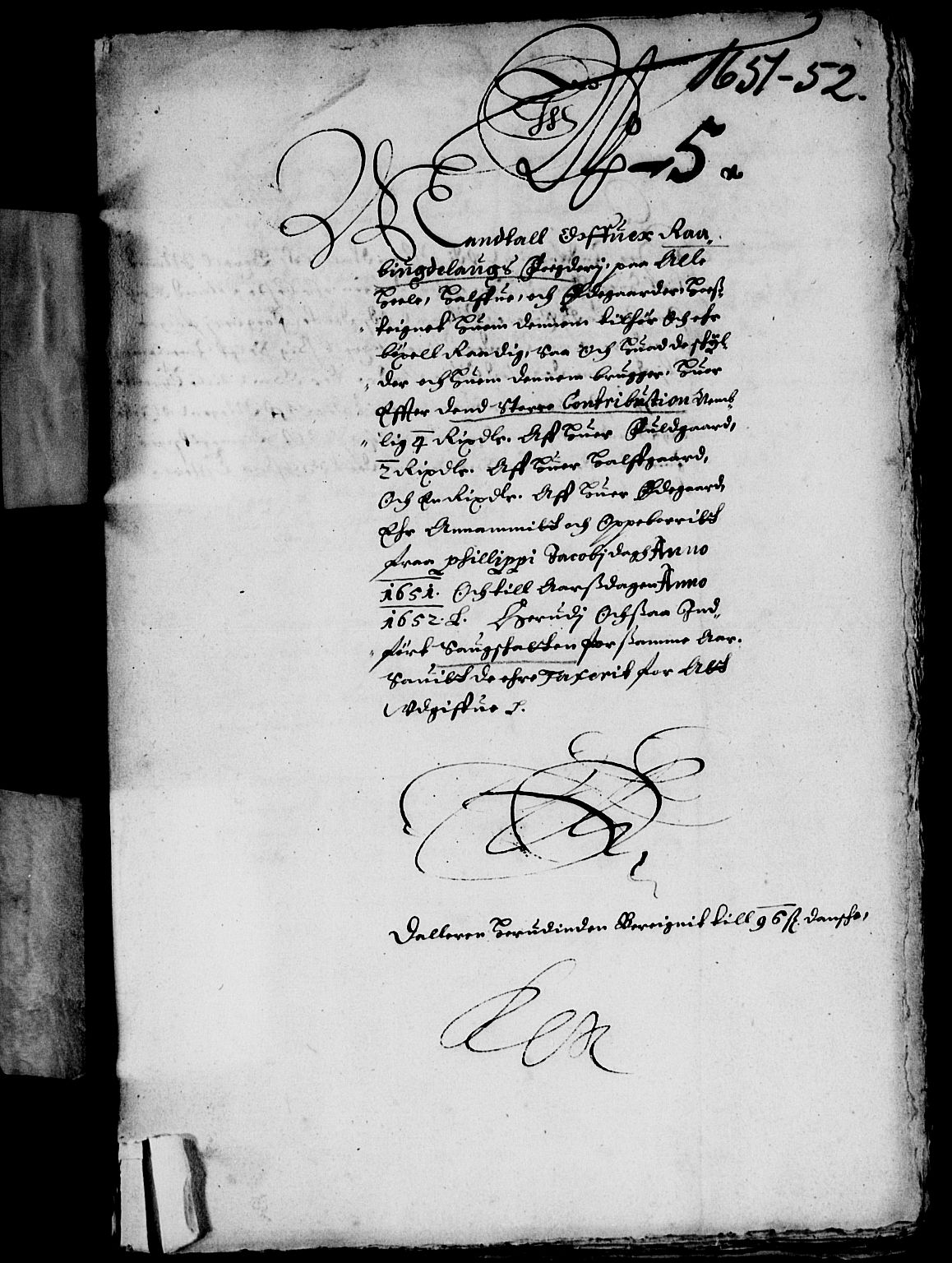 Rentekammeret inntil 1814, Reviderte regnskaper, Lensregnskaper, RA/EA-5023/R/Rb/Rbq/L0041: Nedenes len. Mandals len. Råbyggelag., 1651-1653