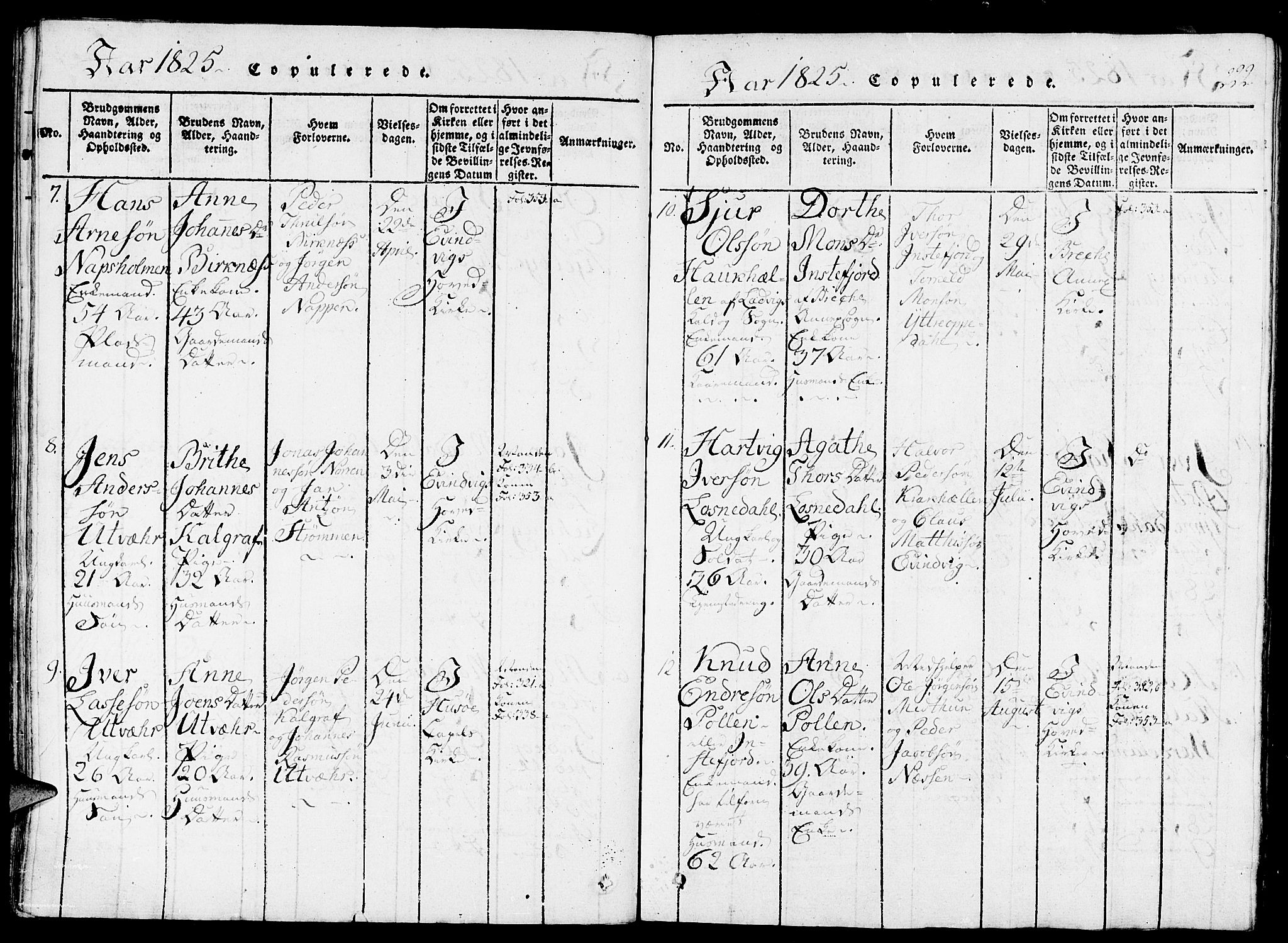 Gulen sokneprestembete, AV/SAB-A-80201/H/Haa/Haaa/L0018: Ministerialbok nr. A 18, 1816-1825, s. 222