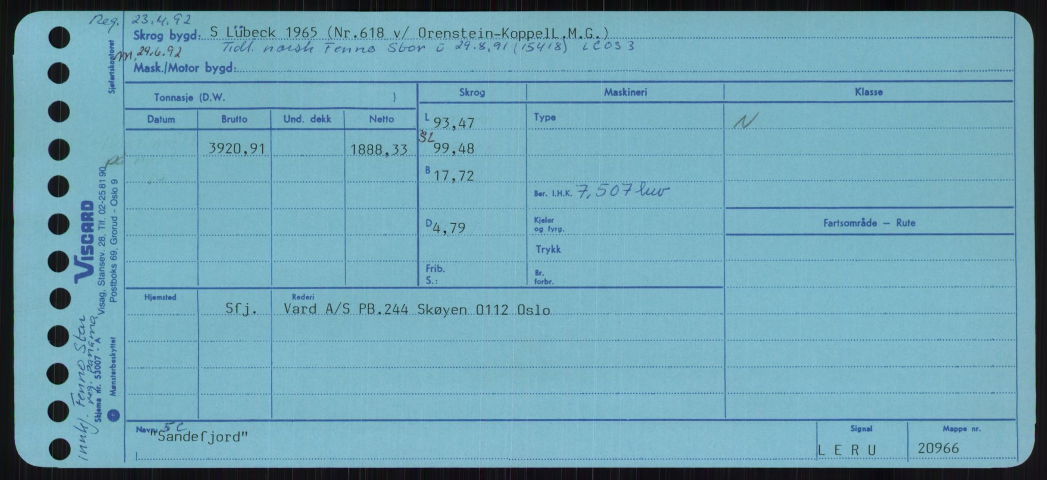 Sjøfartsdirektoratet med forløpere, Skipsmålingen, RA/S-1627/H/Ha/L0005/0001: Fartøy, S-Sven / Fartøy, S-Skji, s. 127