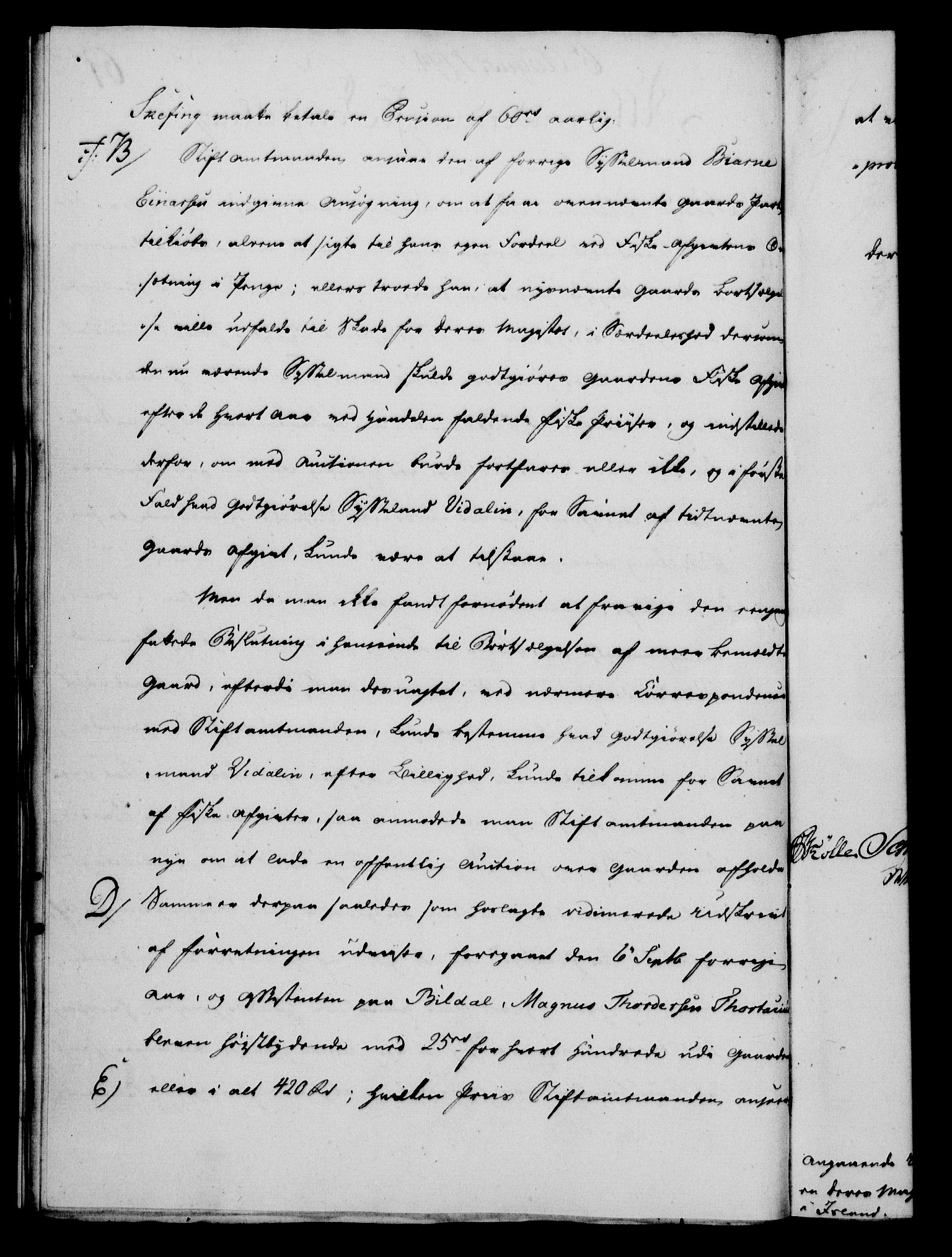 Rentekammeret, Kammerkanselliet, RA/EA-3111/G/Gf/Gfa/L0076: Norsk relasjons- og resolusjonsprotokoll (merket RK 52.76), 1794, s. 287