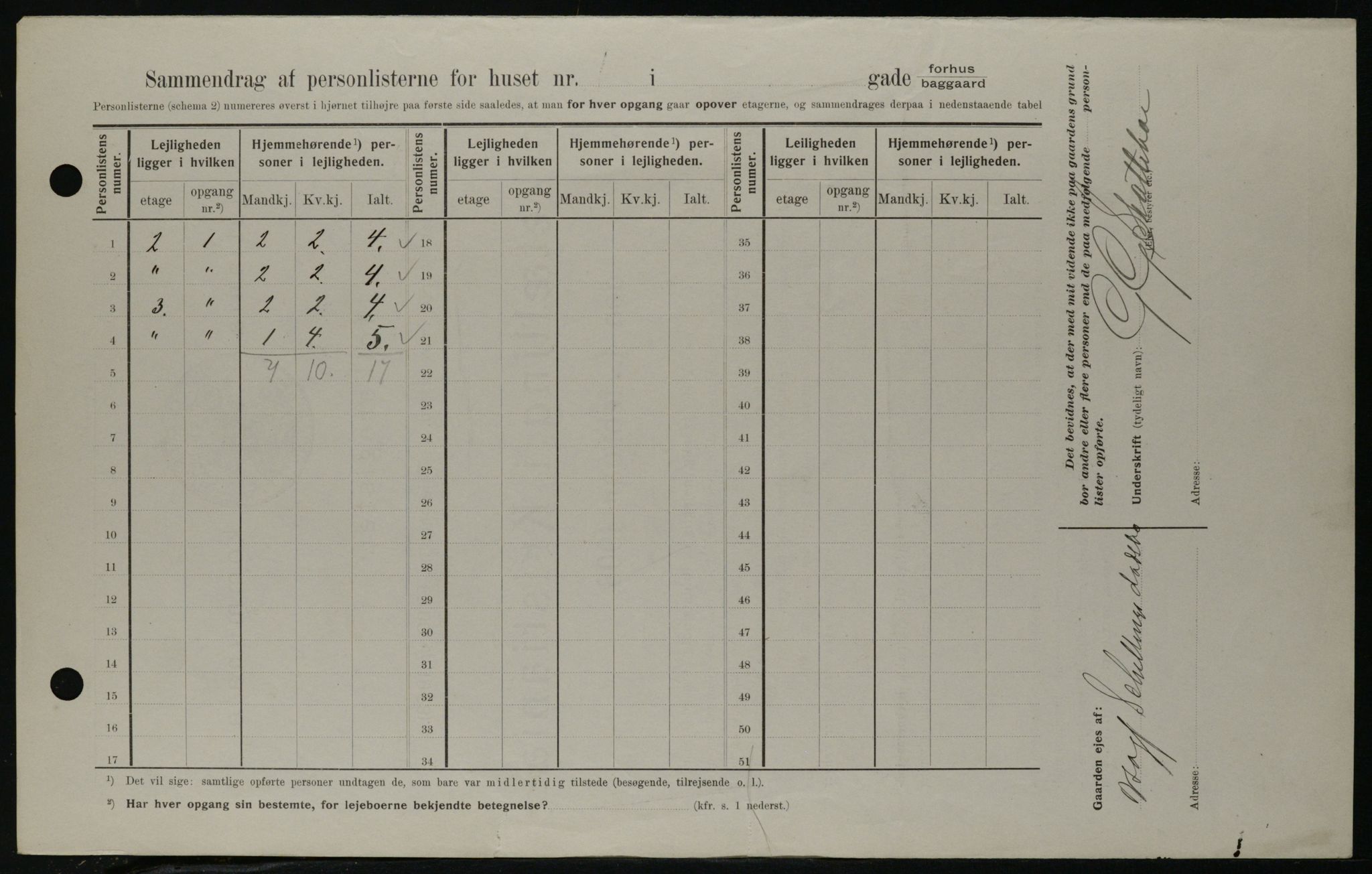 OBA, Kommunal folketelling 1.2.1908 for Kristiania kjøpstad, 1908, s. 50537