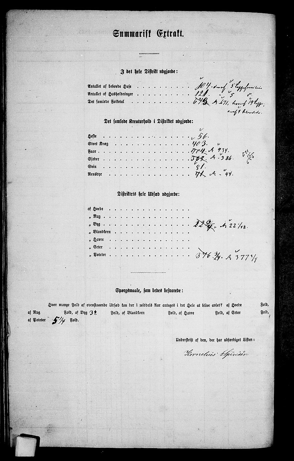 RA, Folketelling 1865 for 1866P Hadsel prestegjeld, 1865, s. 141