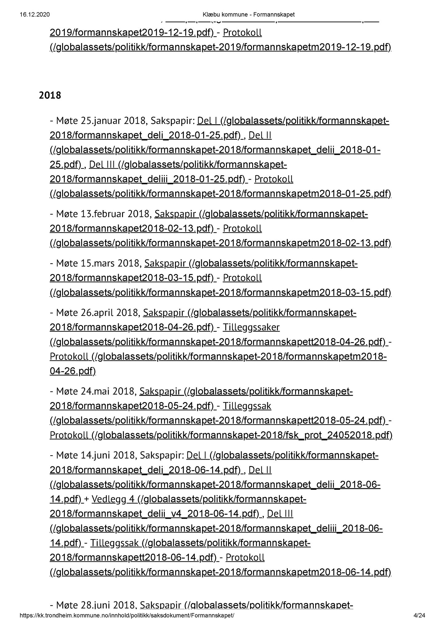 Klæbu Kommune, TRKO/KK/02-FS/L001: Formannsskapet - Dokumentoversikt, 2009-2019, s. 4