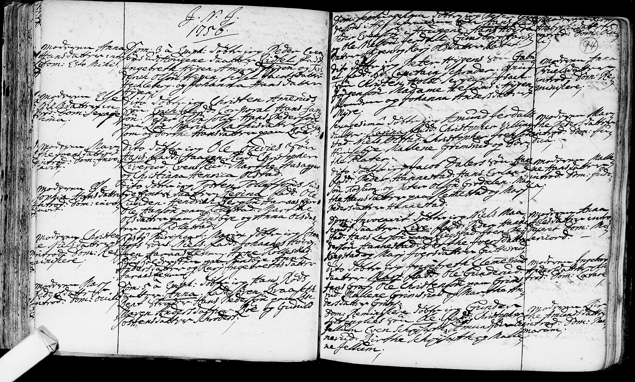 Røyken kirkebøker, SAKO/A-241/F/Fa/L0002: Ministerialbok nr. 2, 1731-1782, s. 94