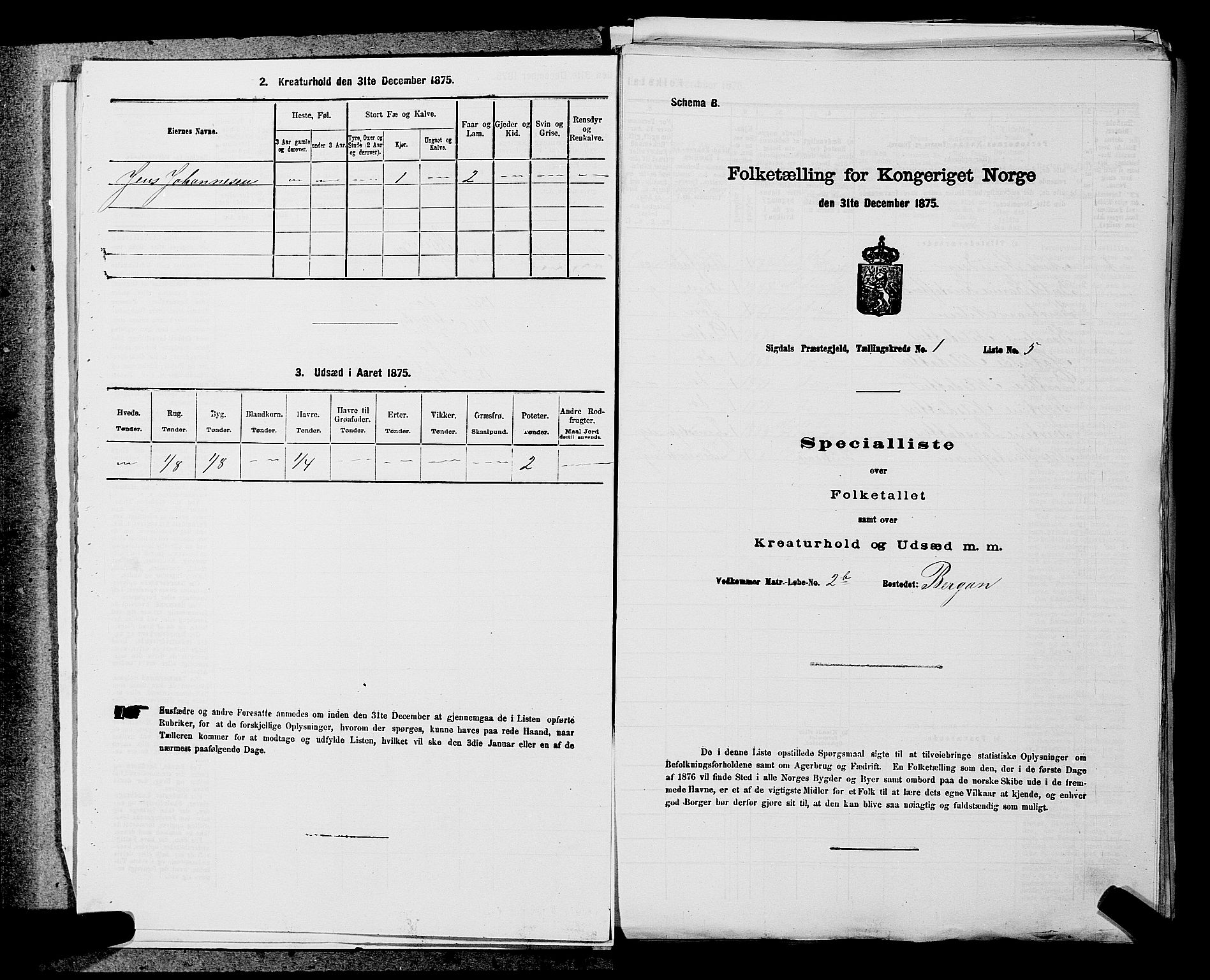 SAKO, Folketelling 1875 for 0621P Sigdal prestegjeld, 1875, s. 88