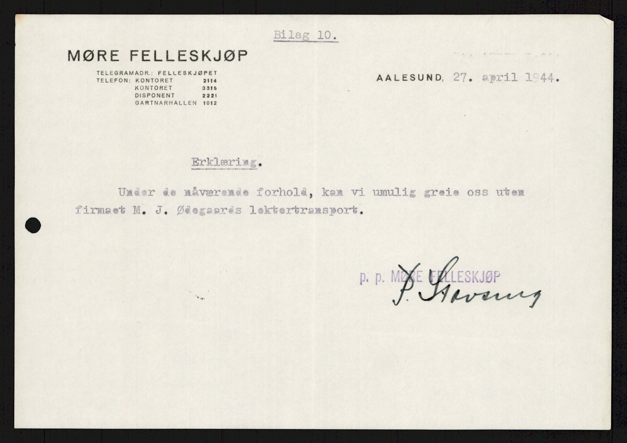 Direktoratet for industriforsyning, Sekretariatet, AV/RA-S-4153/D/Df/L0055: 9. Metallkontoret, 1940-1945, s. 231