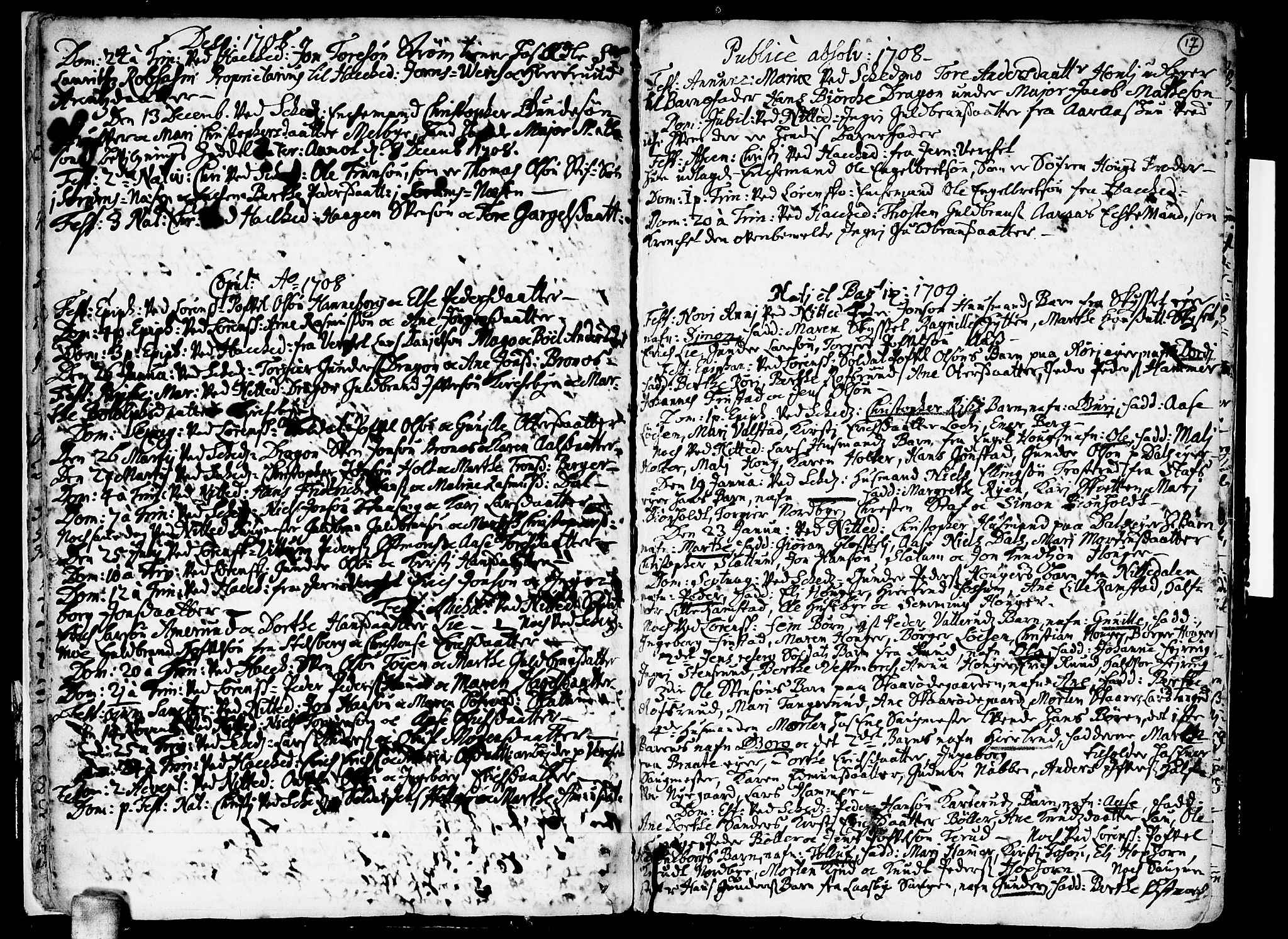 Skedsmo prestekontor Kirkebøker, SAO/A-10033a/F/Fa/L0001: Ministerialbok nr. I 1, 1706-1715, s. 17