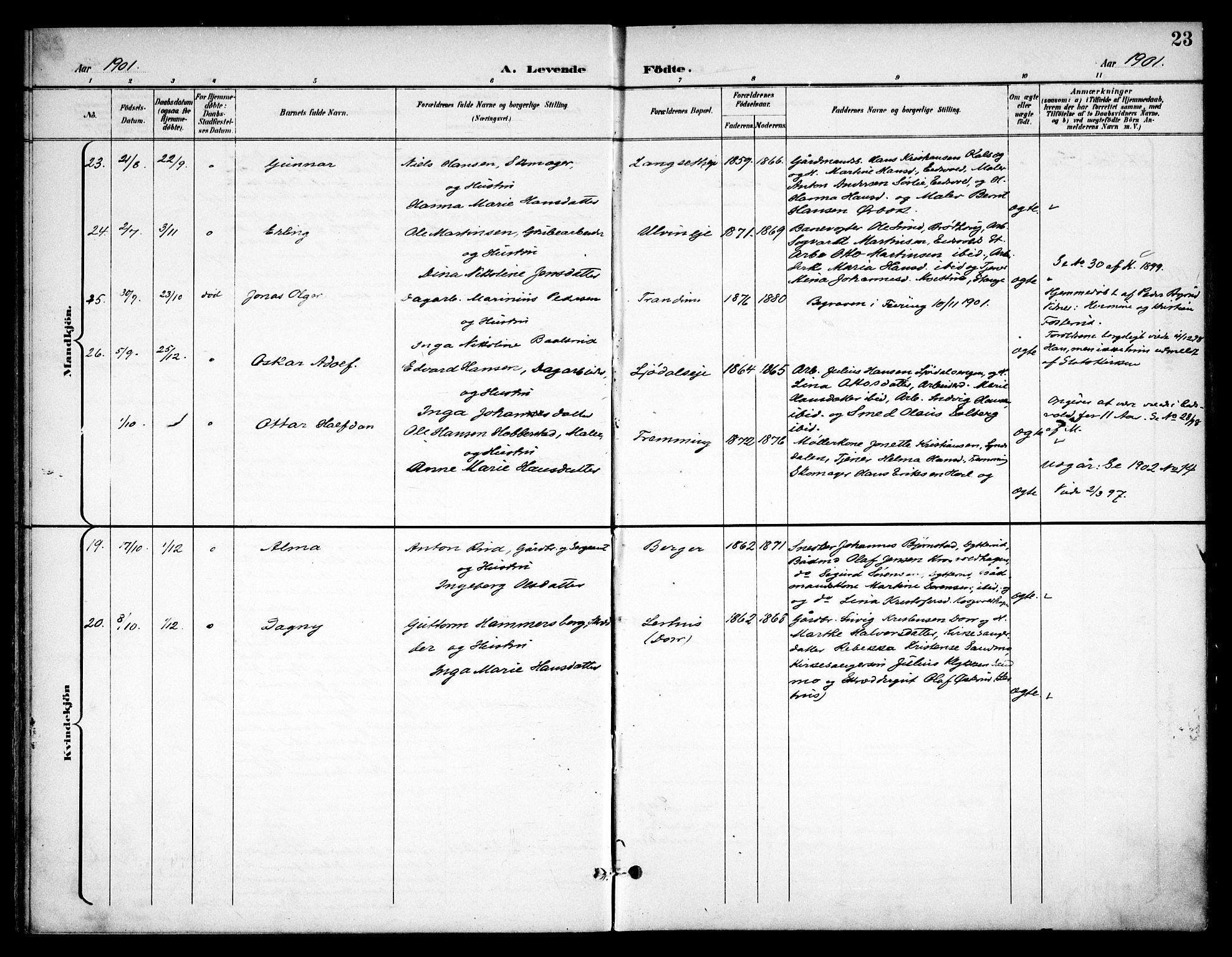 Eidsvoll prestekontor Kirkebøker, AV/SAO-A-10888/F/Fb/L0003: Ministerialbok nr. II 3, 1898-1909, s. 23