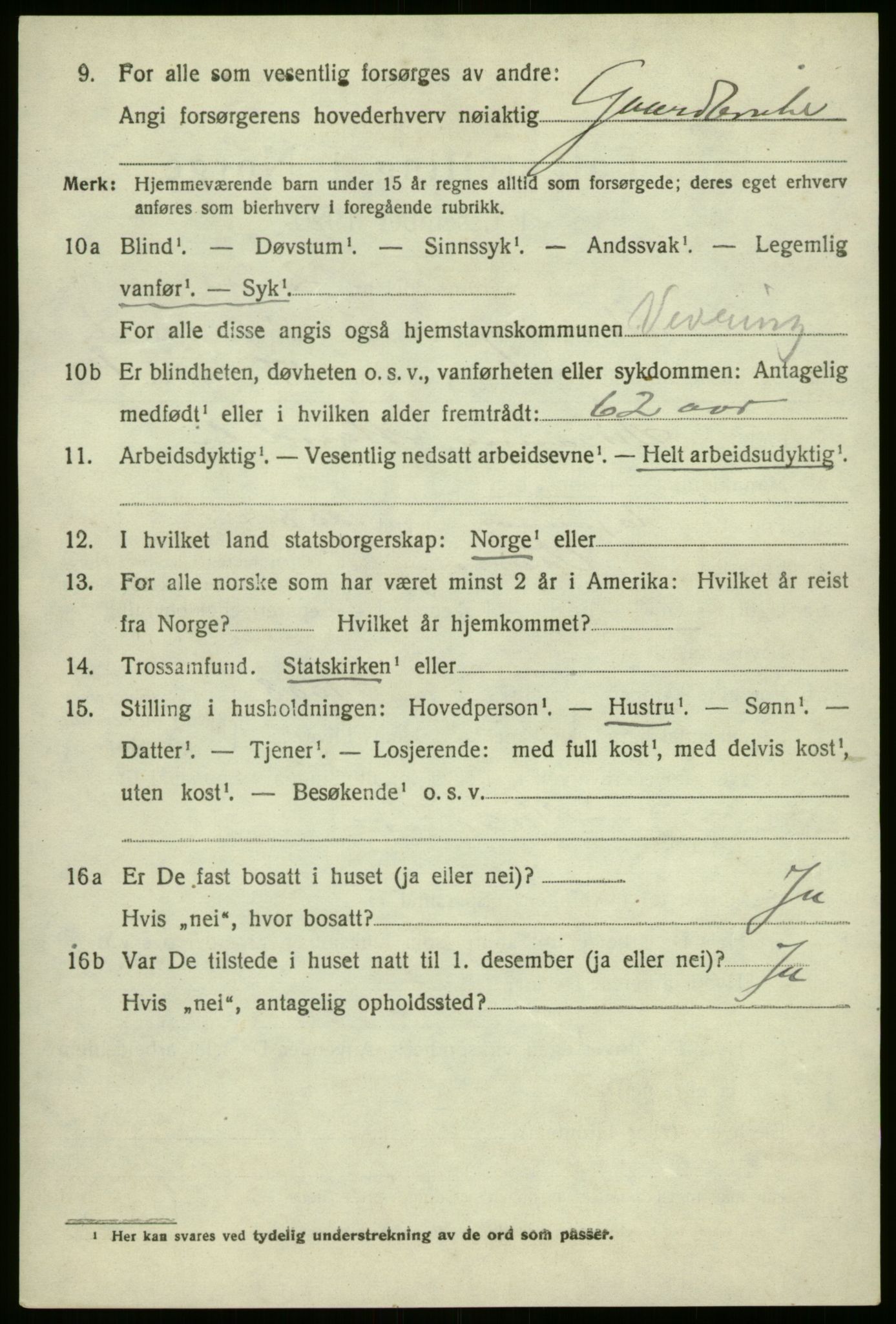 SAB, Folketelling 1920 for 1434 Vevring herred, 1920, s. 1395