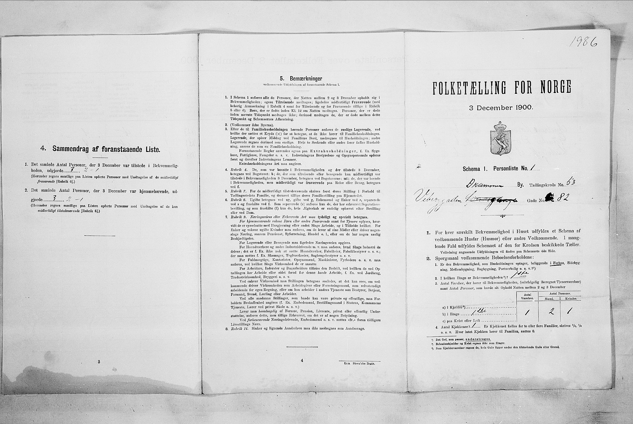 RA, Folketelling 1900 for 0602 Drammen kjøpstad, 1900, s. 9040