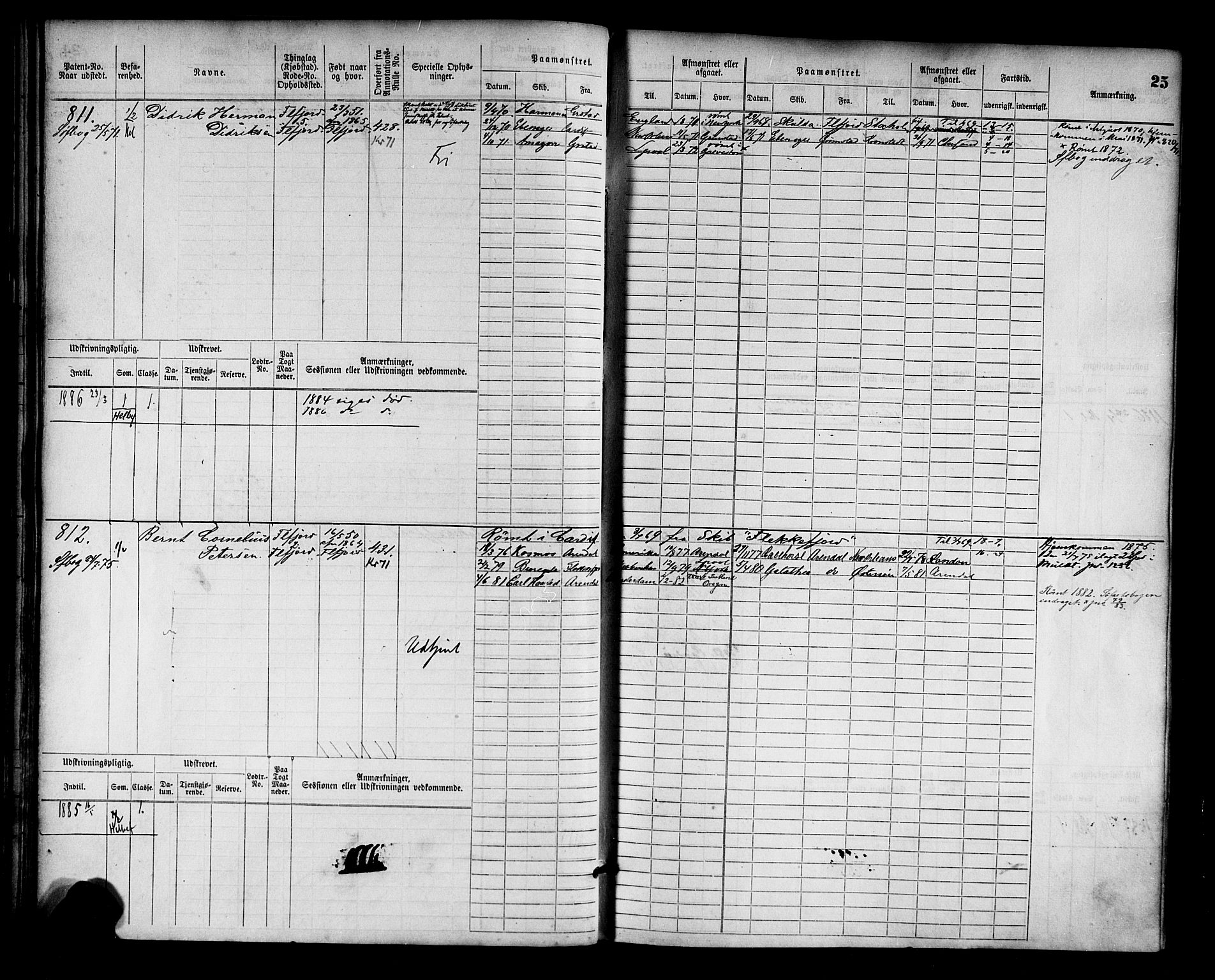 Flekkefjord mønstringskrets, AV/SAK-2031-0018/F/Fb/L0002: Hovedrulle nr 765-1514, N-5, 1868-1900, s. 26