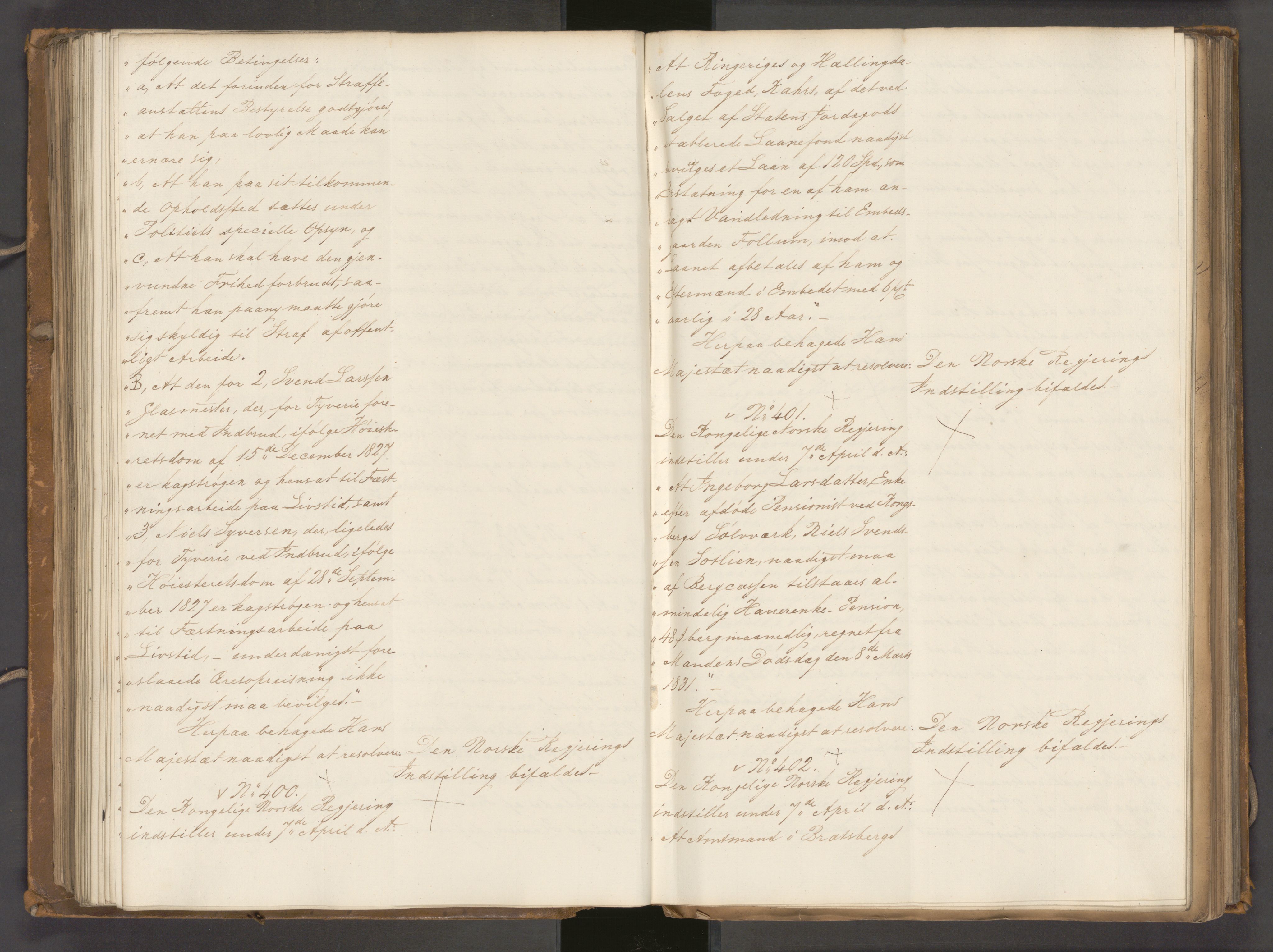 Statsrådssekretariatet, AV/RA-S-1001/A/Ab/L0040: Kgl. res. nr. 1-568, 1. halvår, 1835