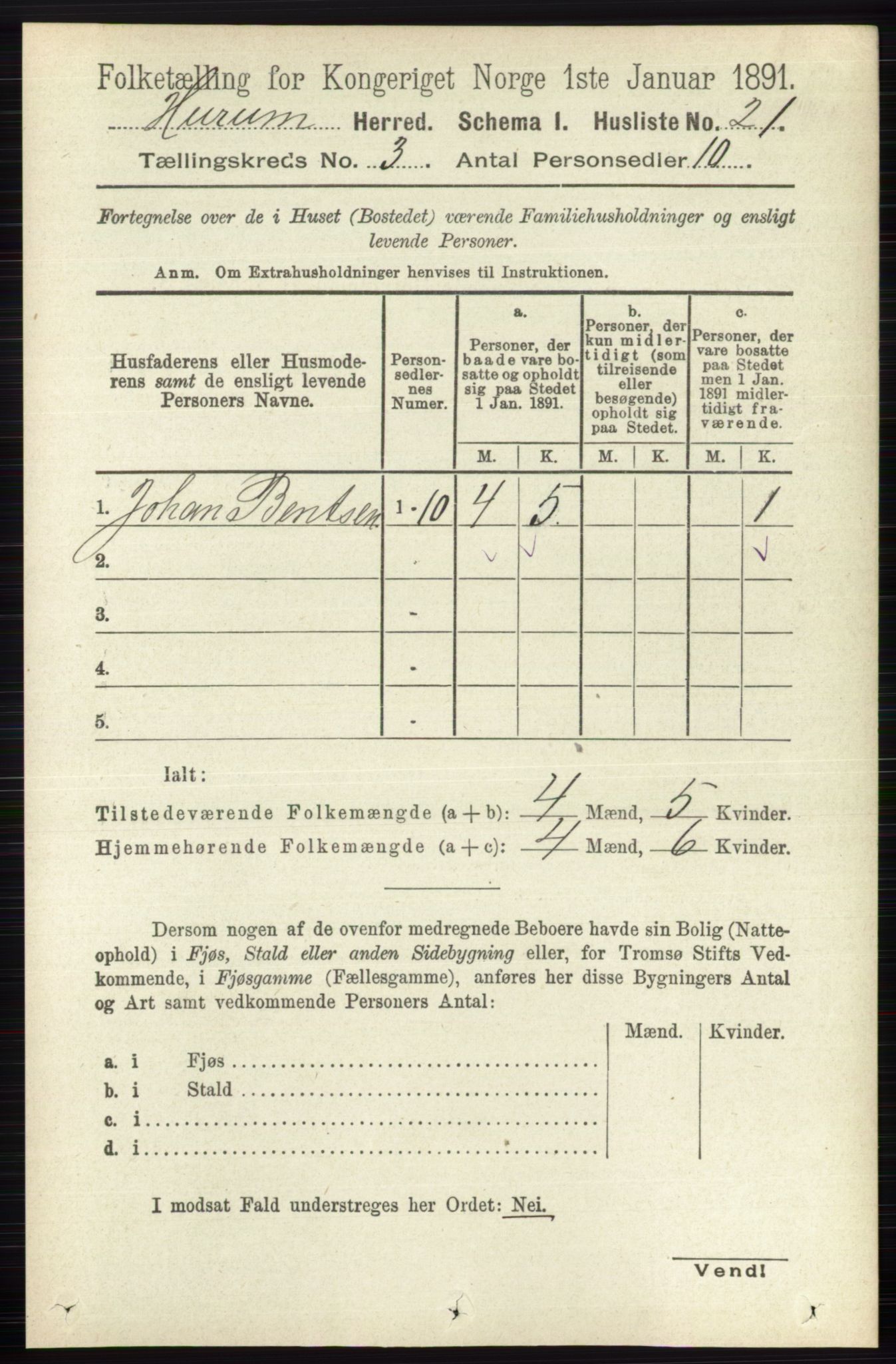 RA, Folketelling 1891 for 0628 Hurum herred, 1891, s. 939