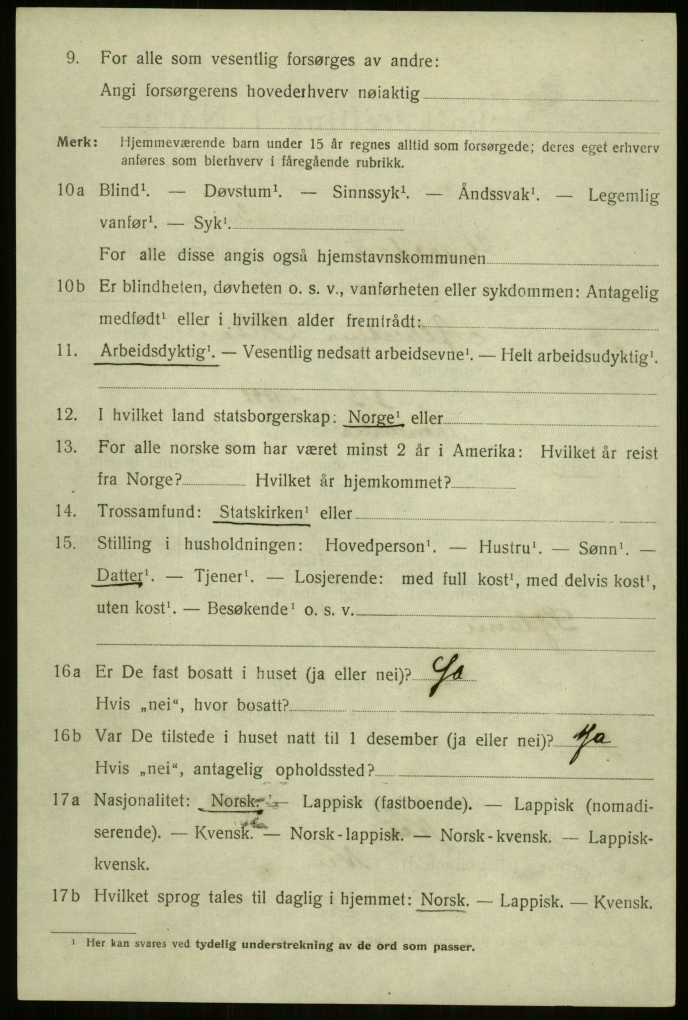 SATØ, Folketelling 1920 for 1901 Harstad ladested, 1920, s. 4505