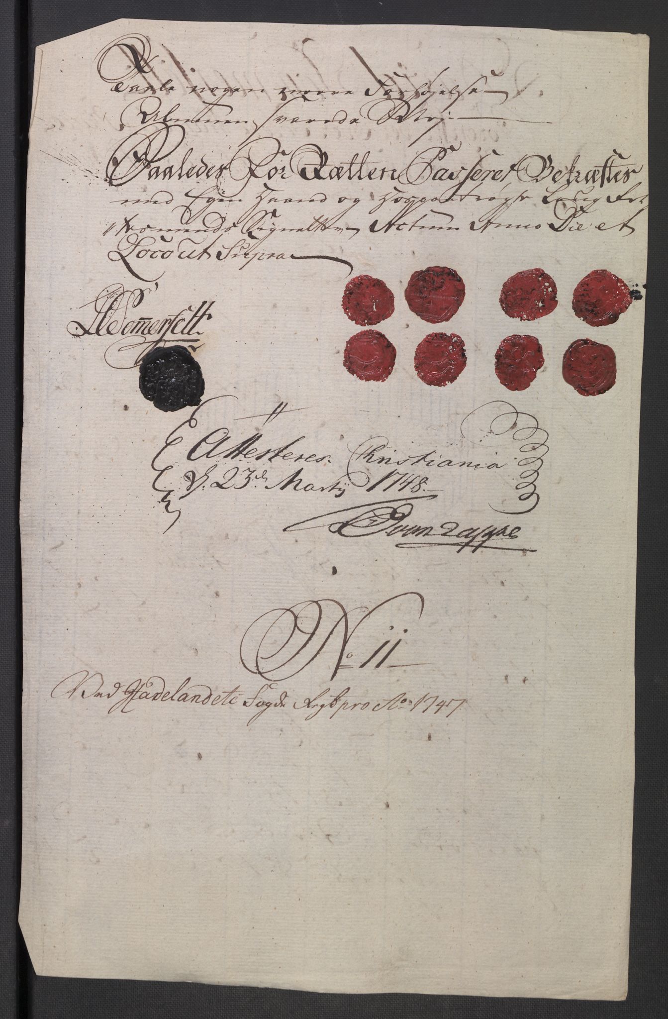 Rentekammeret inntil 1814, Reviderte regnskaper, Fogderegnskap, RA/EA-4092/R18/L1346: Fogderegnskap Hadeland, Toten og Valdres, 1747-1748, s. 50