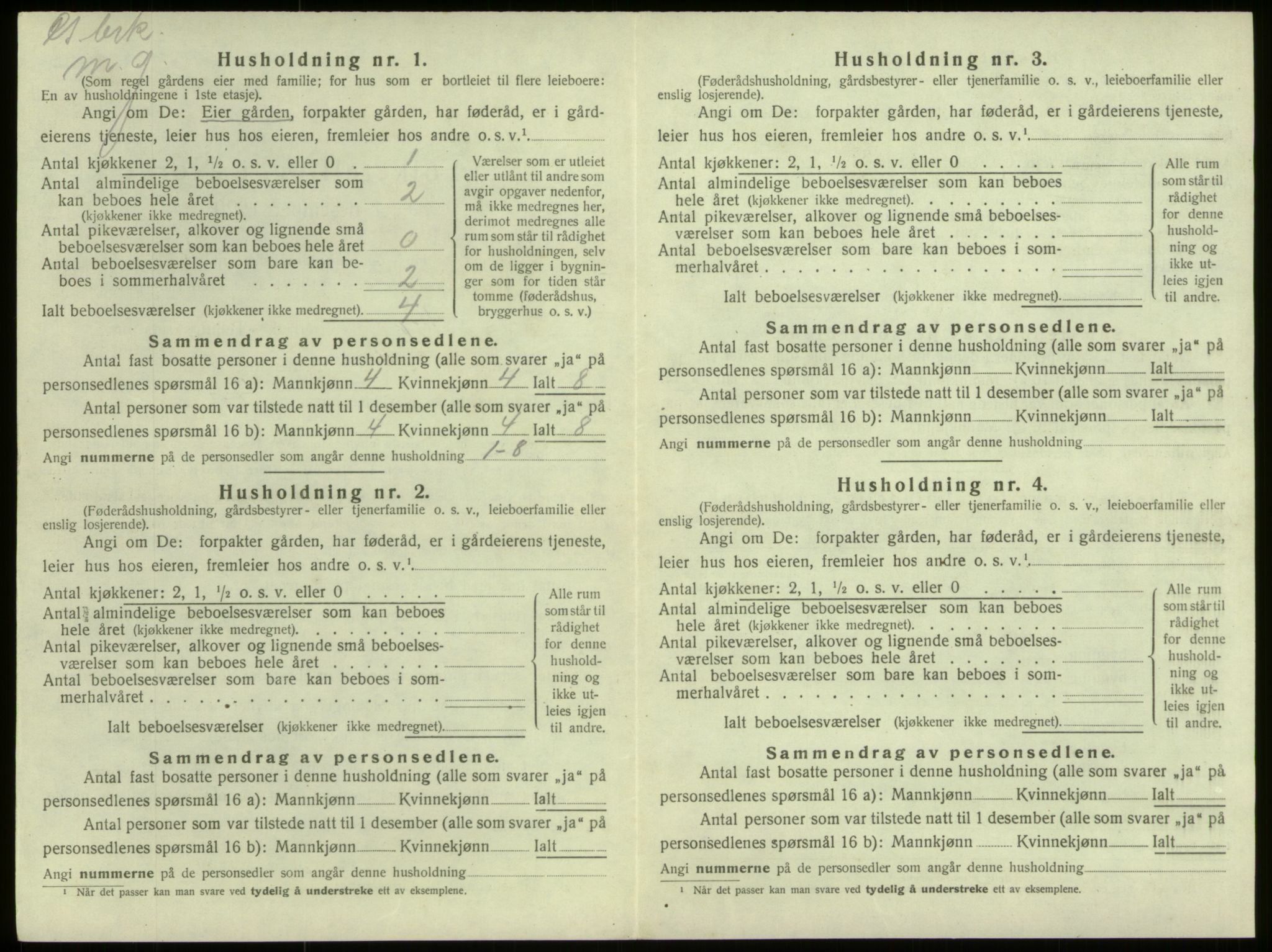 SAB, Folketelling 1920 for 1441 Selje herred, 1920, s. 208