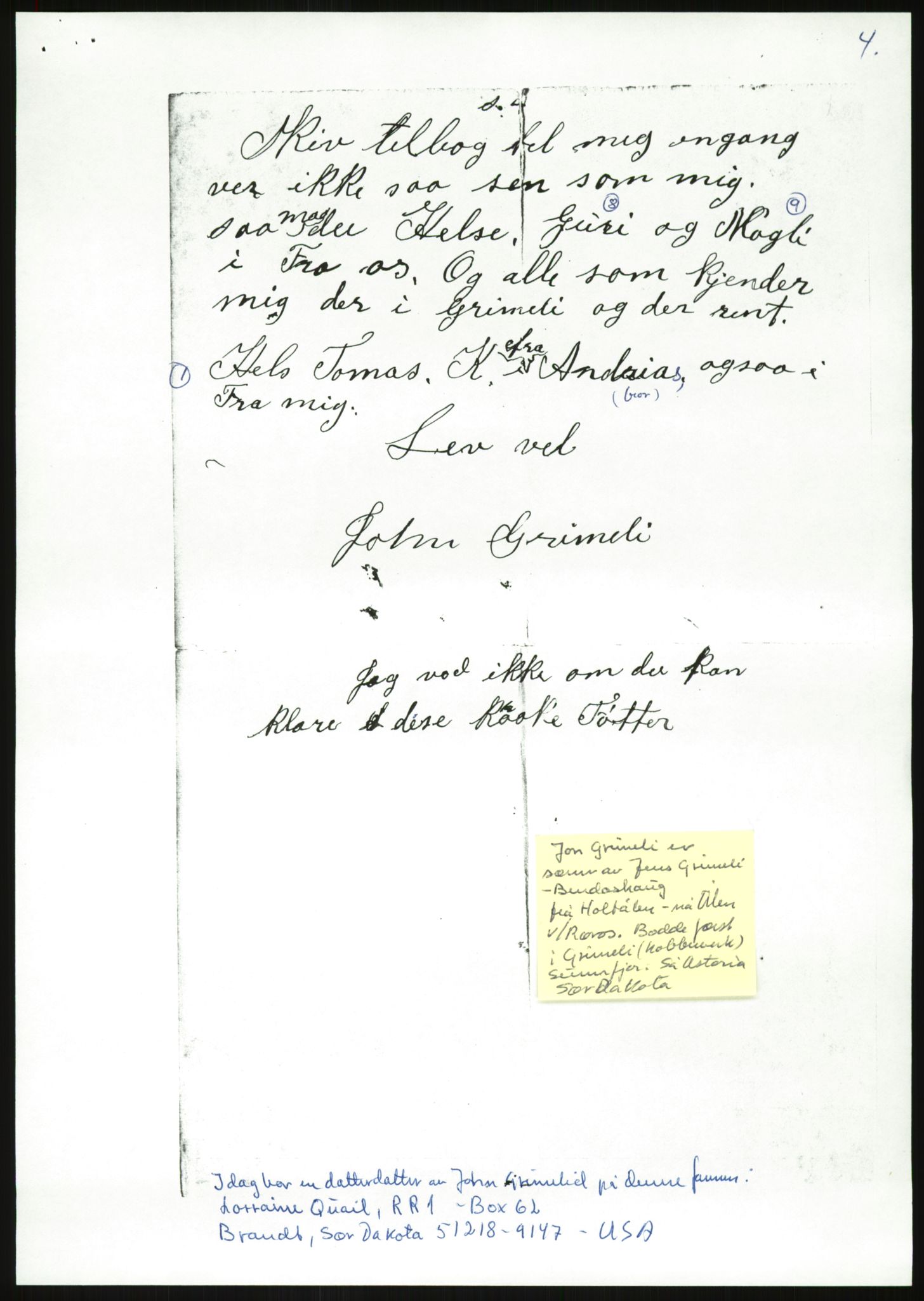 Samlinger til kildeutgivelse, Amerikabrevene, AV/RA-EA-4057/F/L0027: Innlån fra Aust-Agder: Dannevig - Valsgård, 1838-1914, s. 739