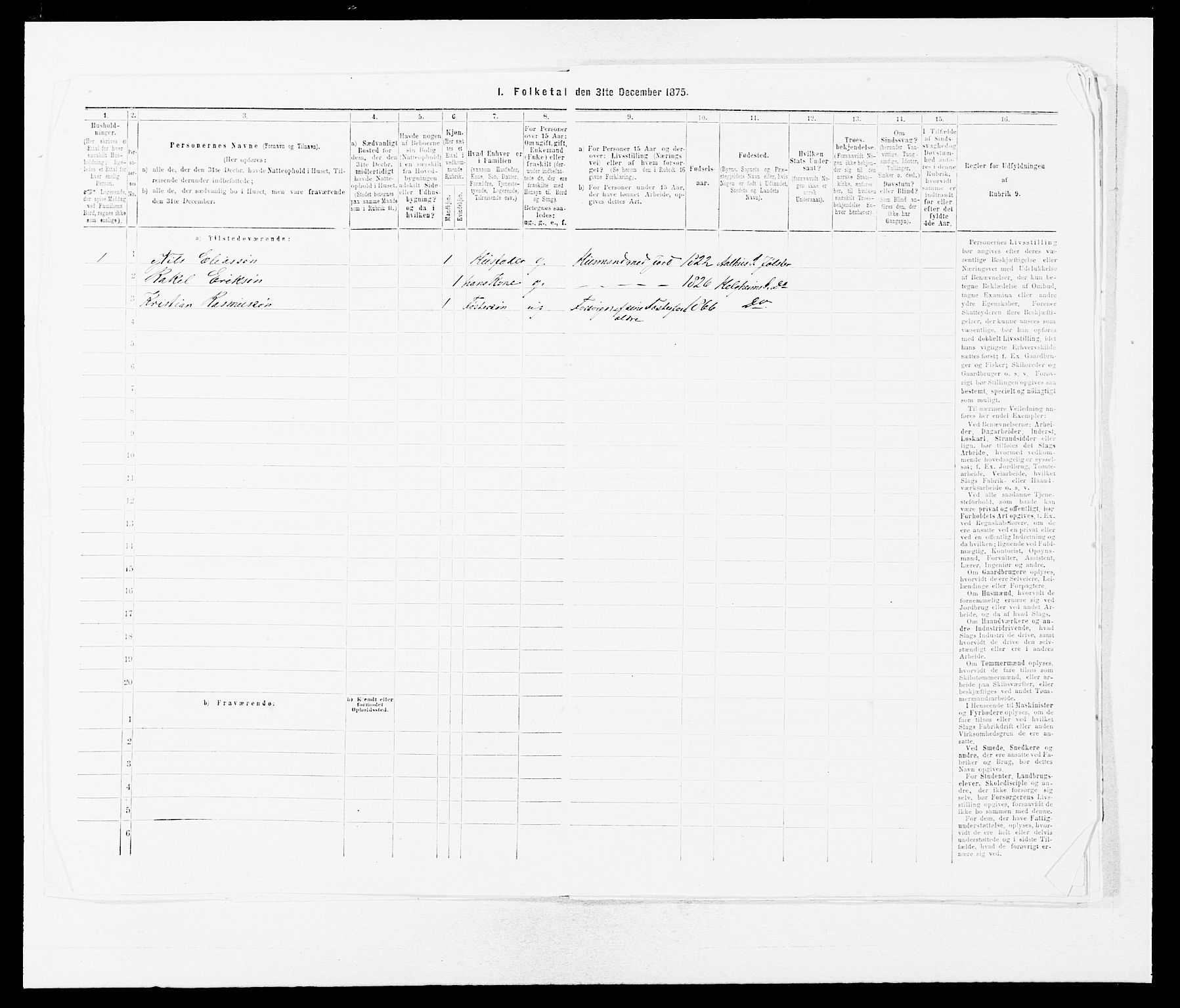 SAB, Folketelling 1875 for 1431P Jølster prestegjeld, 1875, s. 705