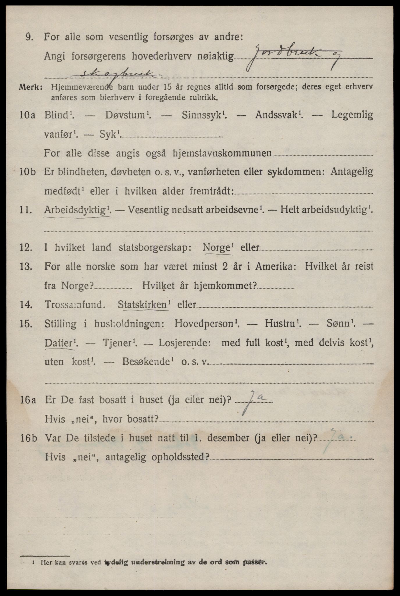 SAKO, Folketelling 1920 for 0828 Seljord herred, 1920, s. 2109