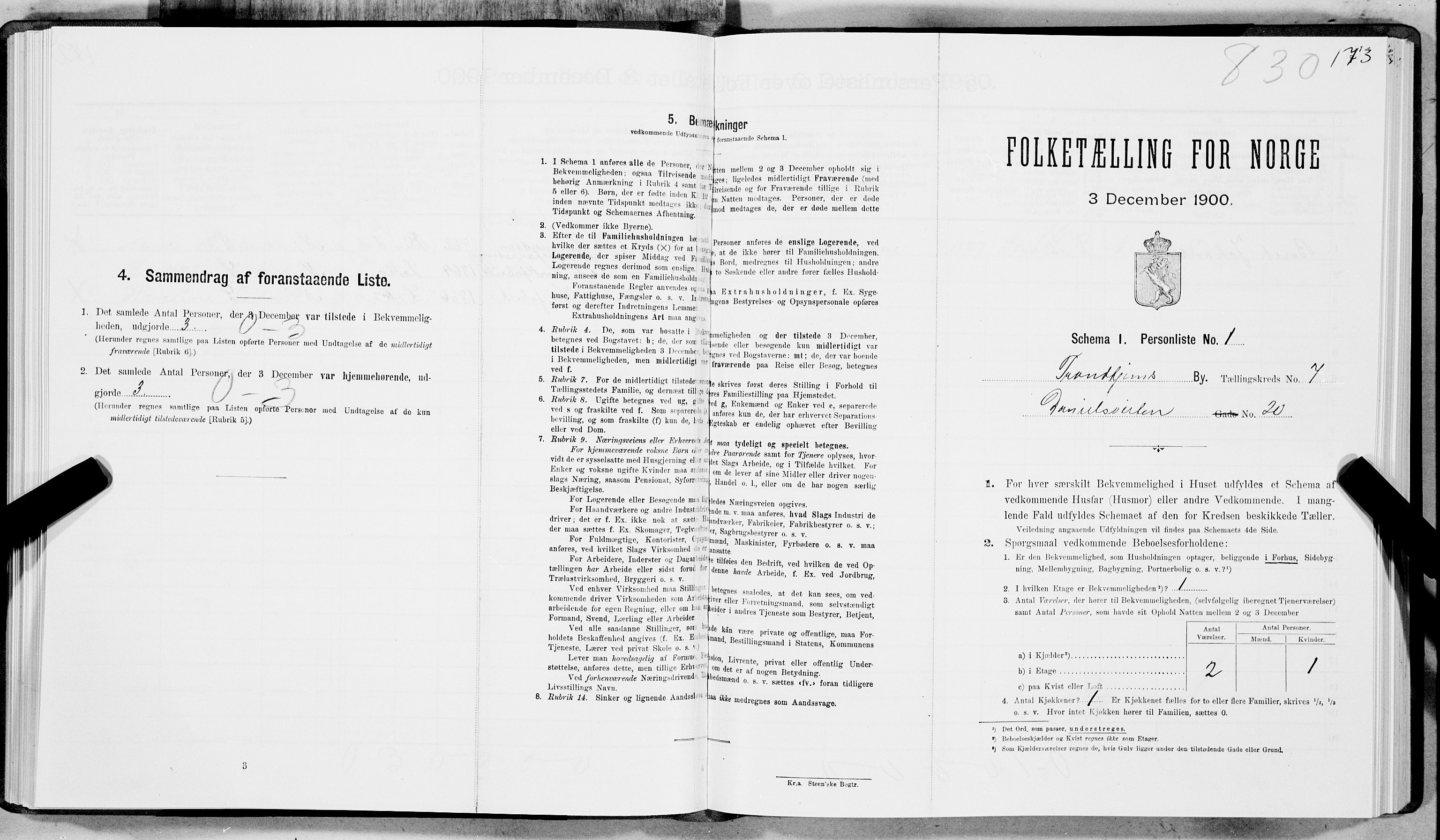SAT, Folketelling 1900 for 1601 Trondheim kjøpstad, 1900, s. 1229