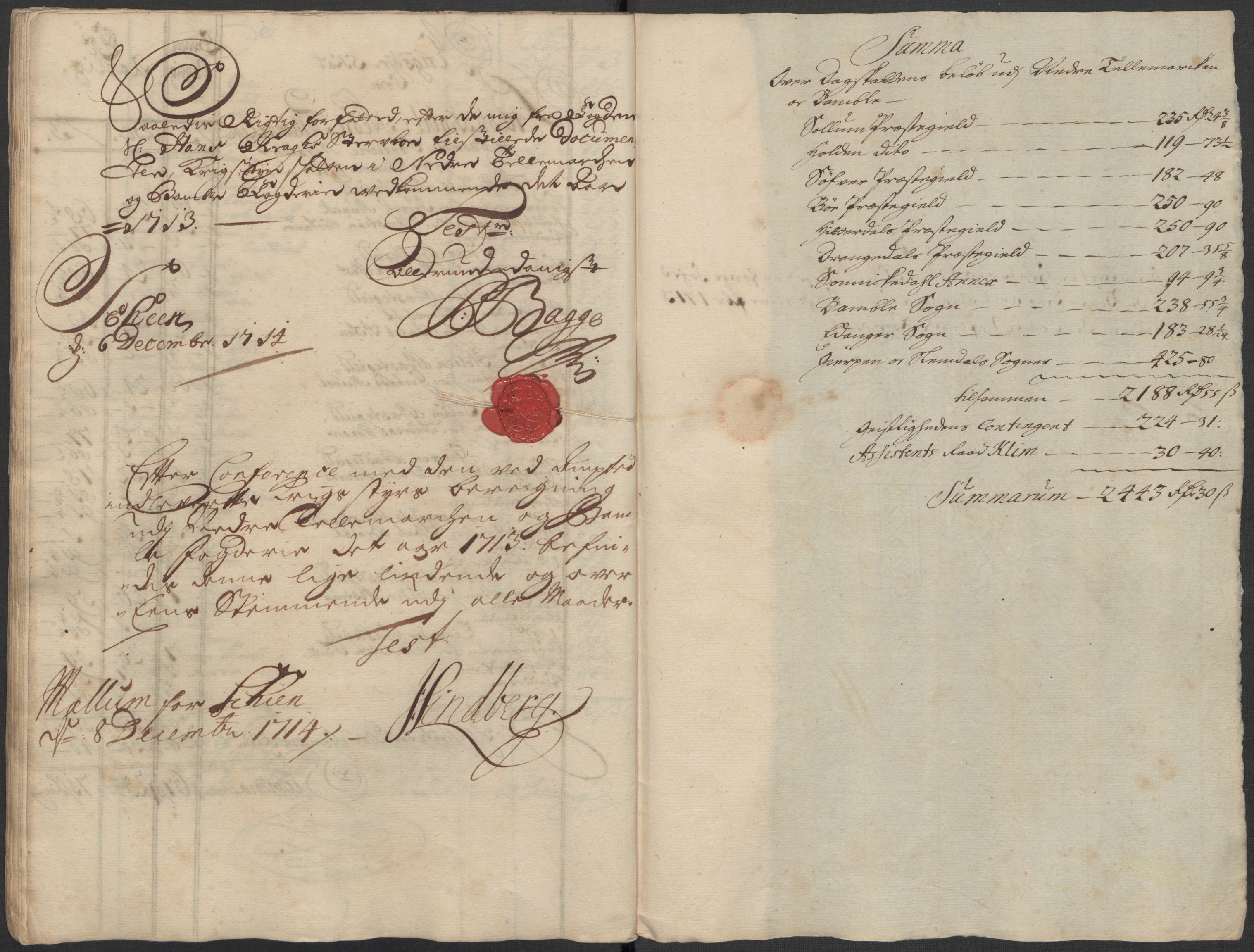 Rentekammeret inntil 1814, Reviderte regnskaper, Fogderegnskap, AV/RA-EA-4092/R36/L2124: Fogderegnskap Øvre og Nedre Telemark og Bamble, 1713, s. 183