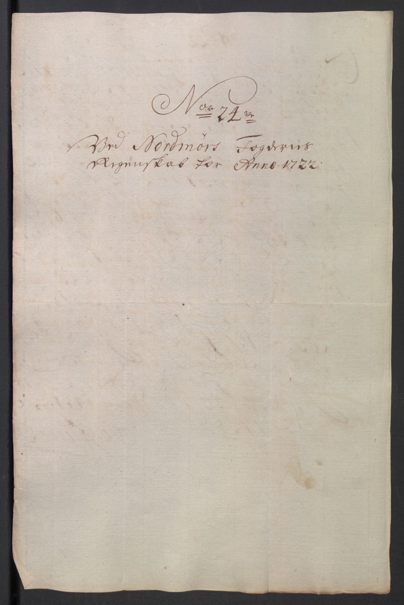 Rentekammeret inntil 1814, Reviderte regnskaper, Fogderegnskap, RA/EA-4092/R56/L3755: Fogderegnskap Nordmøre, 1722, s. 234