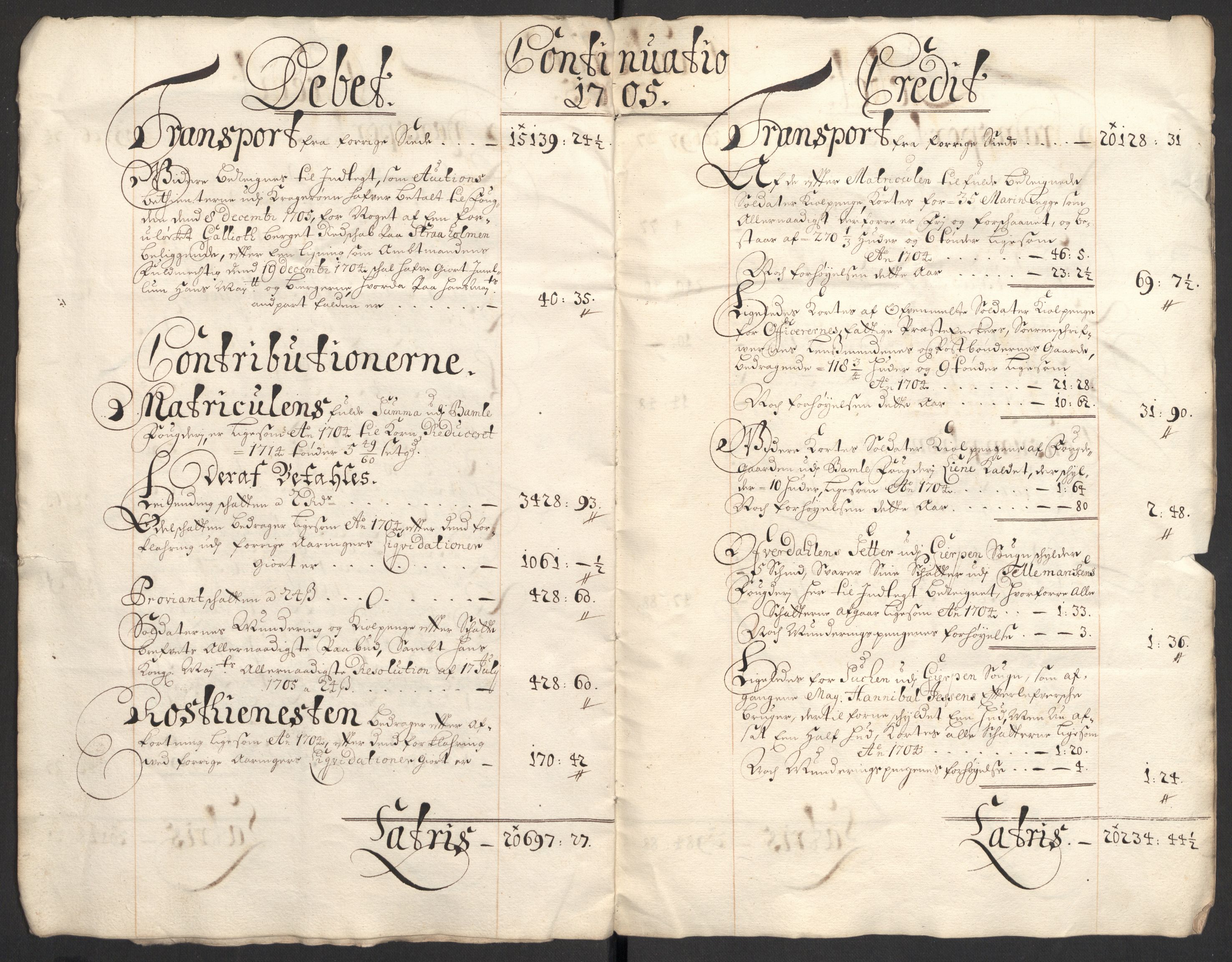 Rentekammeret inntil 1814, Reviderte regnskaper, Fogderegnskap, AV/RA-EA-4092/R36/L2113: Fogderegnskap Øvre og Nedre Telemark og Bamble, 1705, s. 23