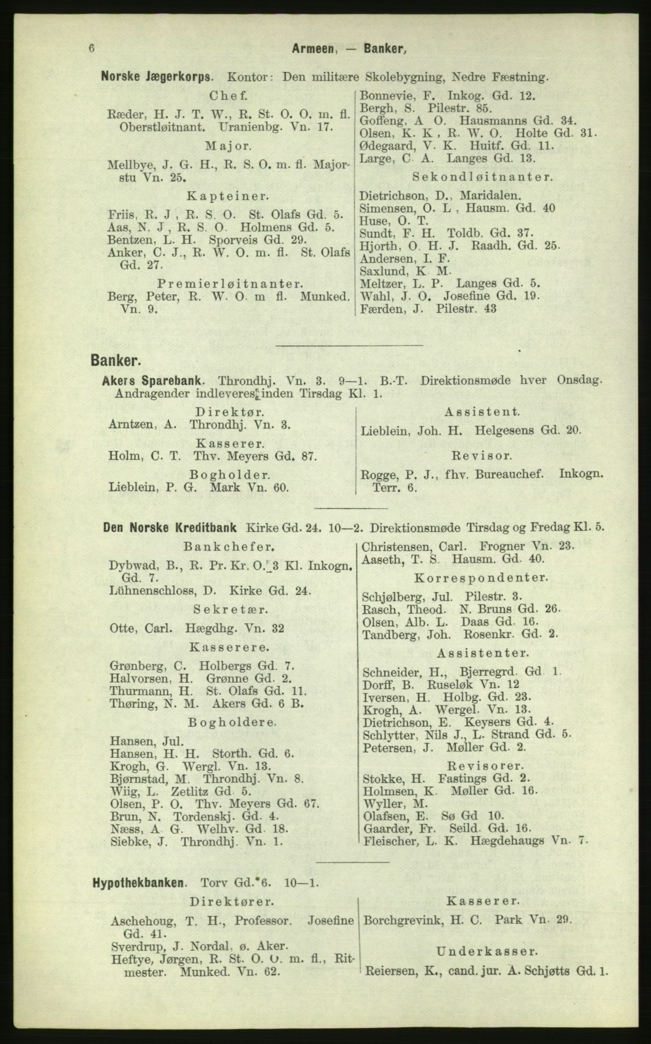 Kristiania/Oslo adressebok, PUBL/-, 1884, s. 6