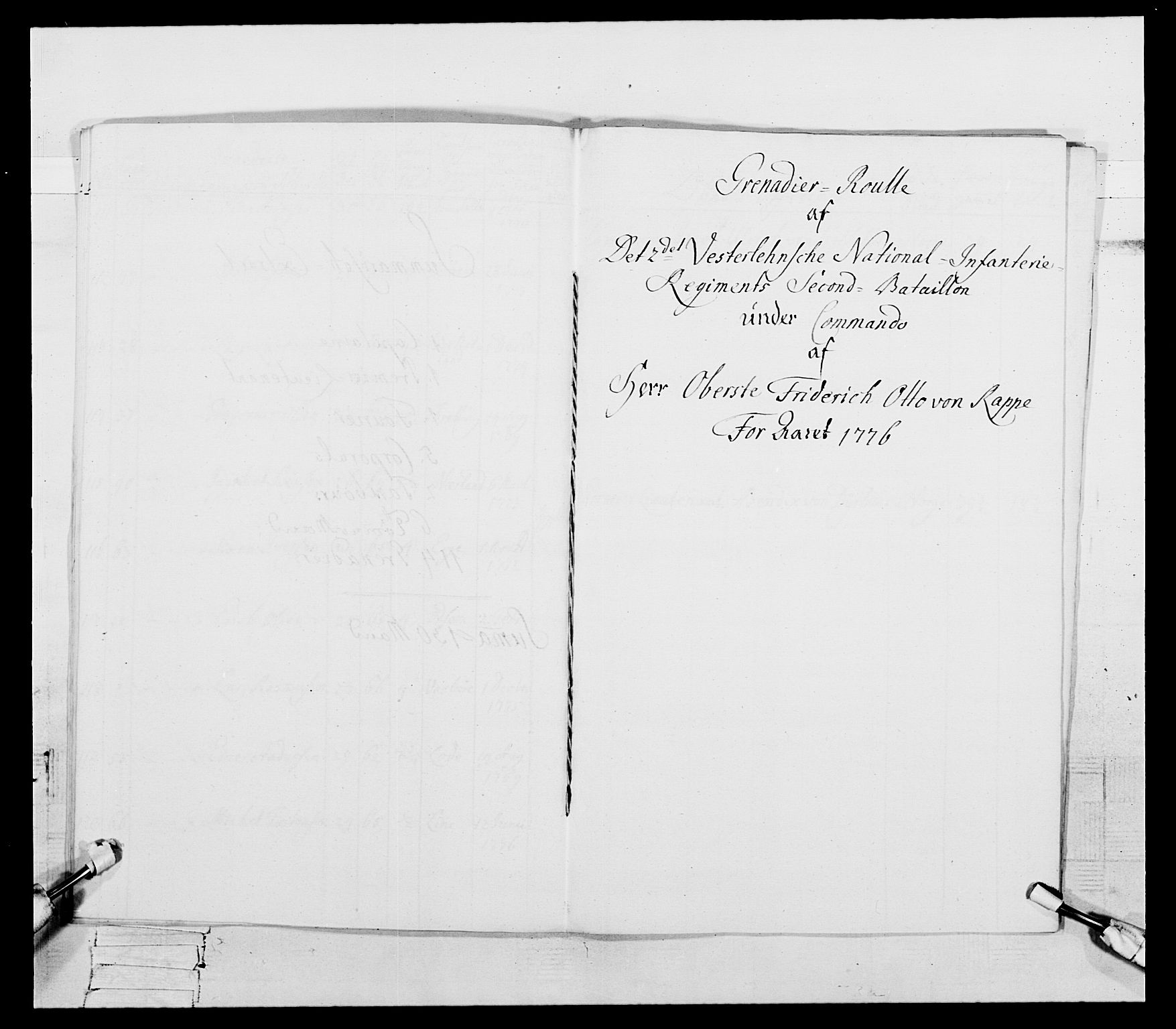 Generalitets- og kommissariatskollegiet, Det kongelige norske kommissariatskollegium, AV/RA-EA-5420/E/Eh/L0106: 2. Vesterlenske nasjonale infanteriregiment, 1774-1780, s. 77