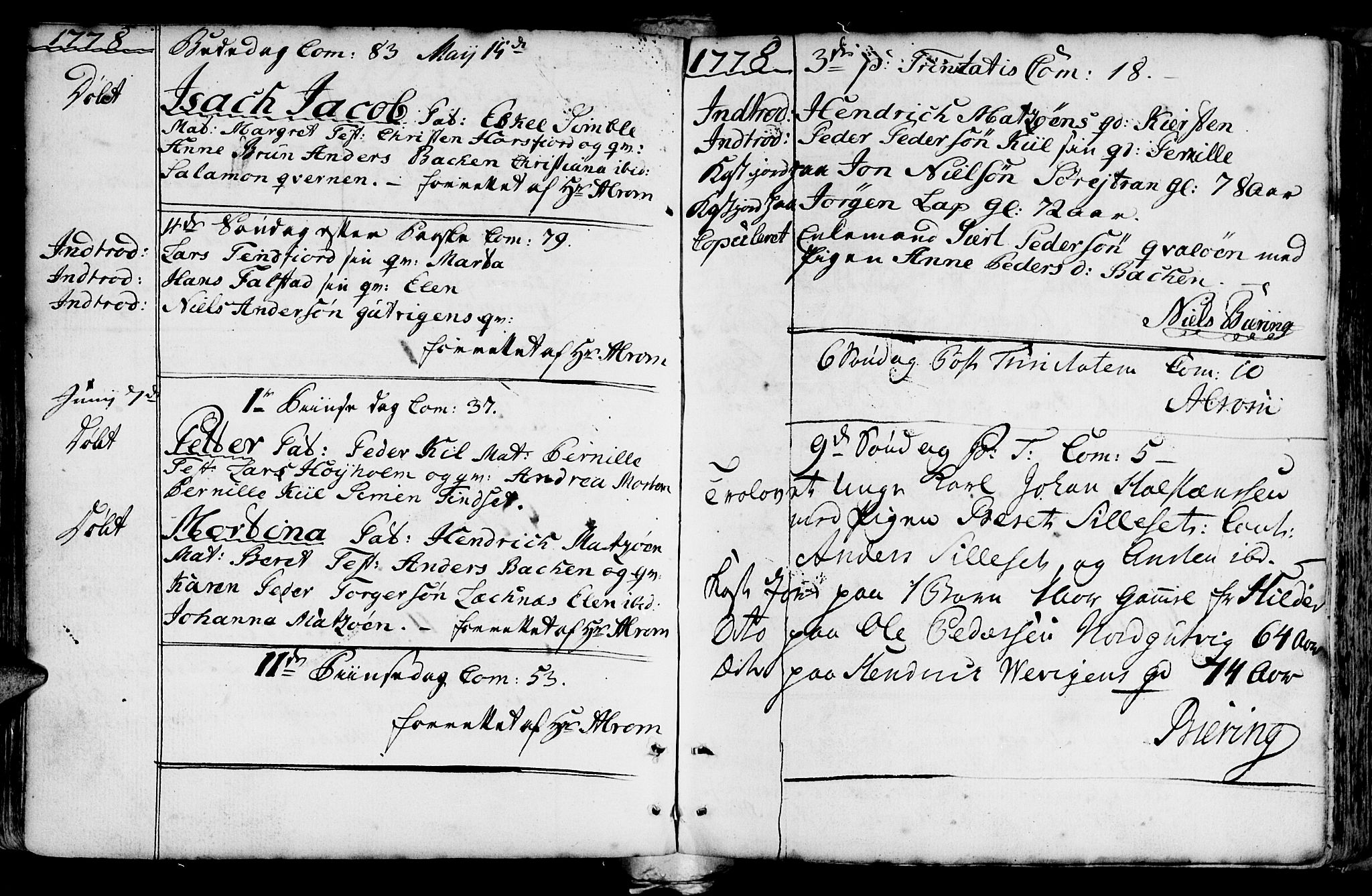 Ministerialprotokoller, klokkerbøker og fødselsregistre - Nord-Trøndelag, AV/SAT-A-1458/788/L0694: Ministerialbok nr. 788A01, 1710-1805