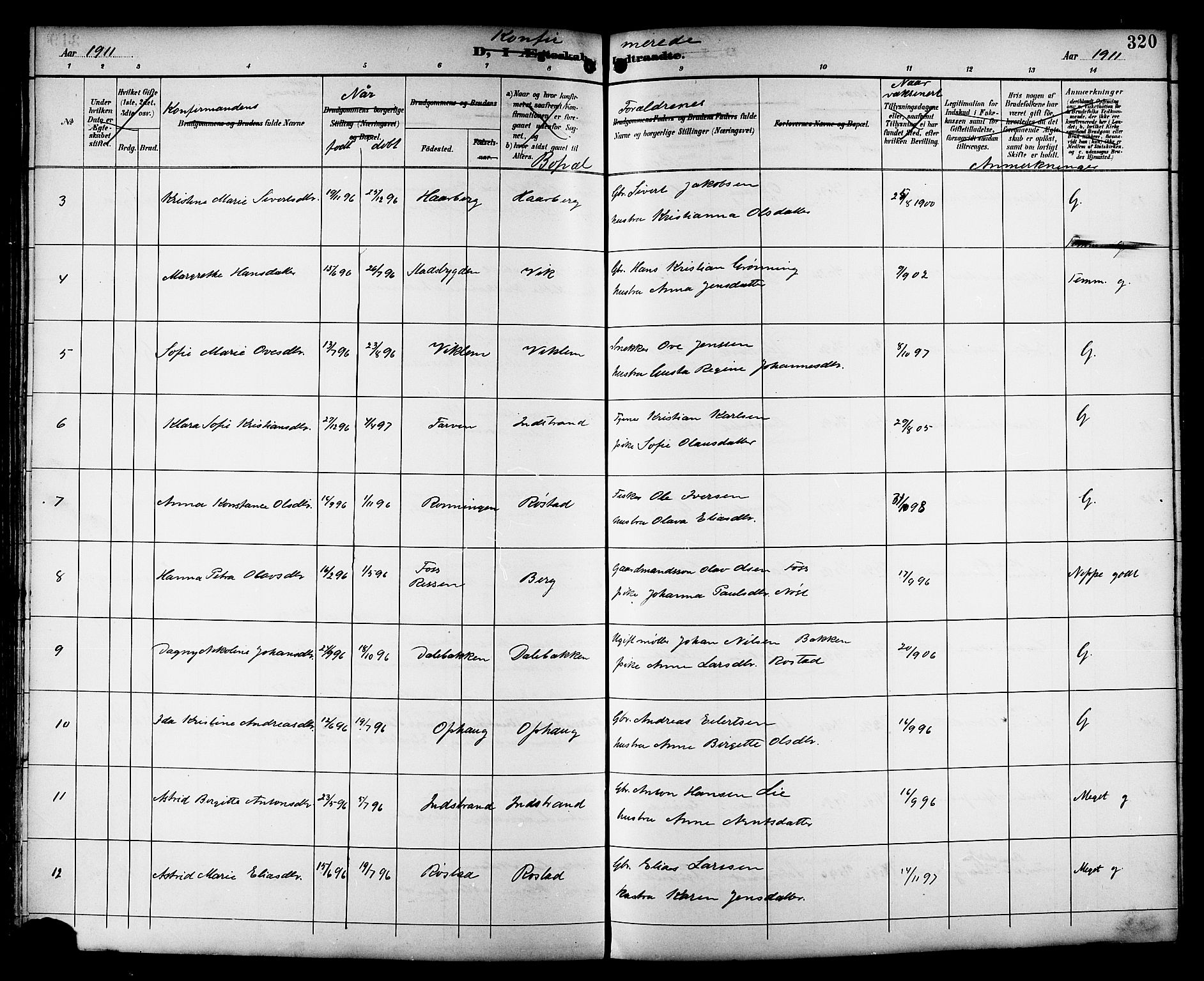 Ministerialprotokoller, klokkerbøker og fødselsregistre - Sør-Trøndelag, AV/SAT-A-1456/659/L0746: Klokkerbok nr. 659C03, 1893-1912, s. 320