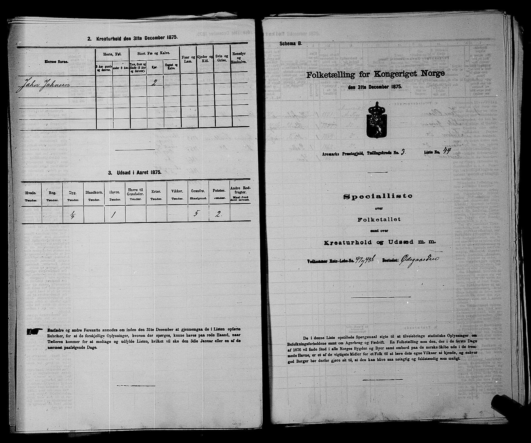RA, Folketelling 1875 for 0118P Aremark prestegjeld, 1875, s. 469