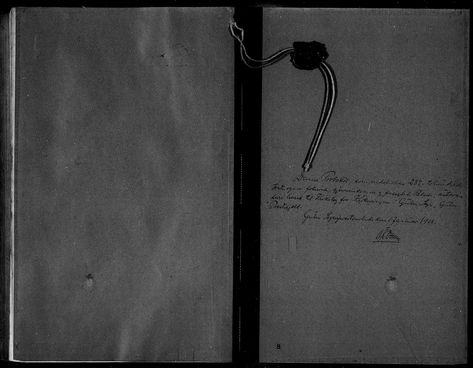 Gulen sokneprestembete, AV/SAB-A-80201/H/Hab/Habb/L0004: Klokkerbok nr. B 4, 1908-1936