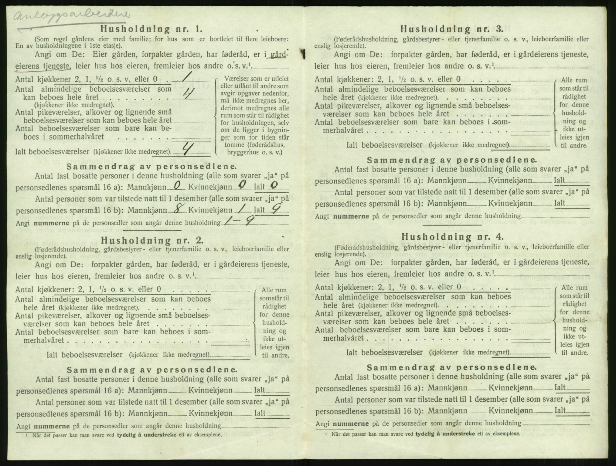 SAT, Folketelling 1920 for 1519 Volda herred, 1920, s. 1237