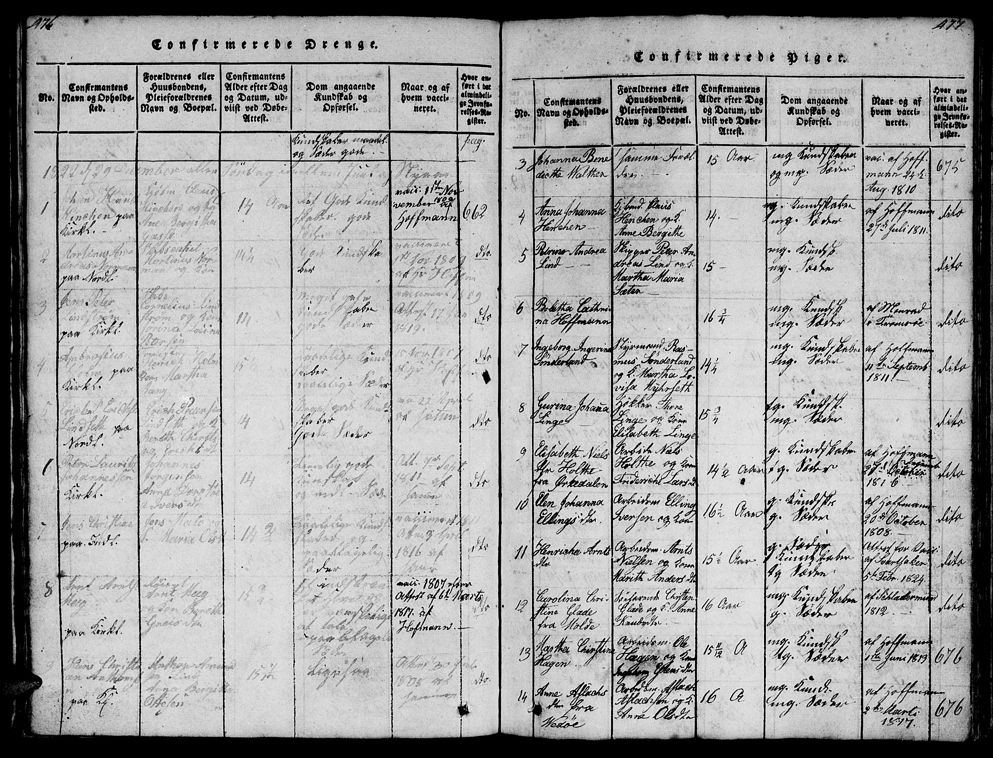 Ministerialprotokoller, klokkerbøker og fødselsregistre - Møre og Romsdal, AV/SAT-A-1454/572/L0856: Klokkerbok nr. 572C01, 1819-1832, s. 476-477