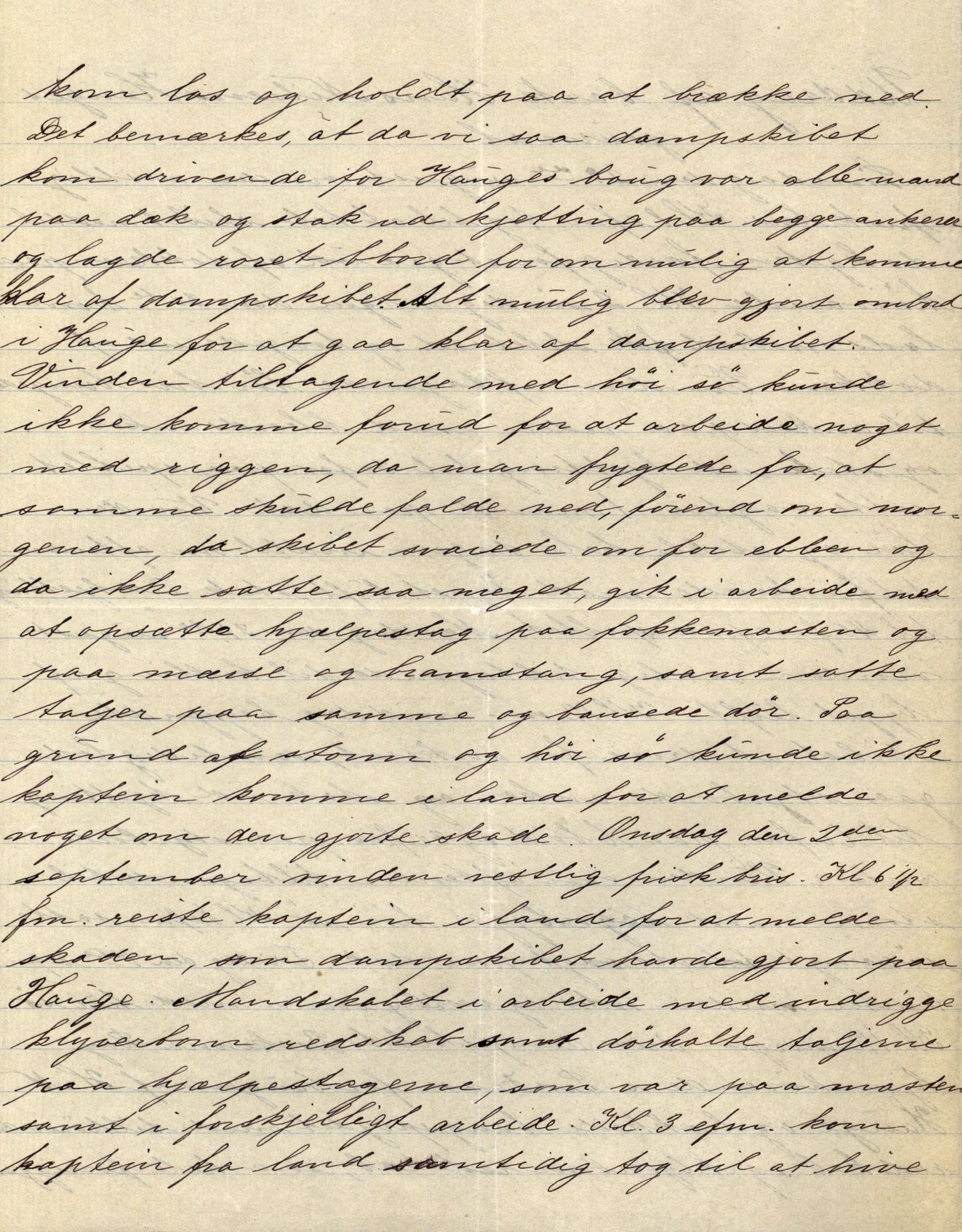 Pa 63 - Østlandske skibsassuranceforening, VEMU/A-1079/G/Ga/L0027/0012: Havaridokumenter / Hans Nielsen Hauge, Verena, Guldfaxe, India, Industri, 1891, s. 3