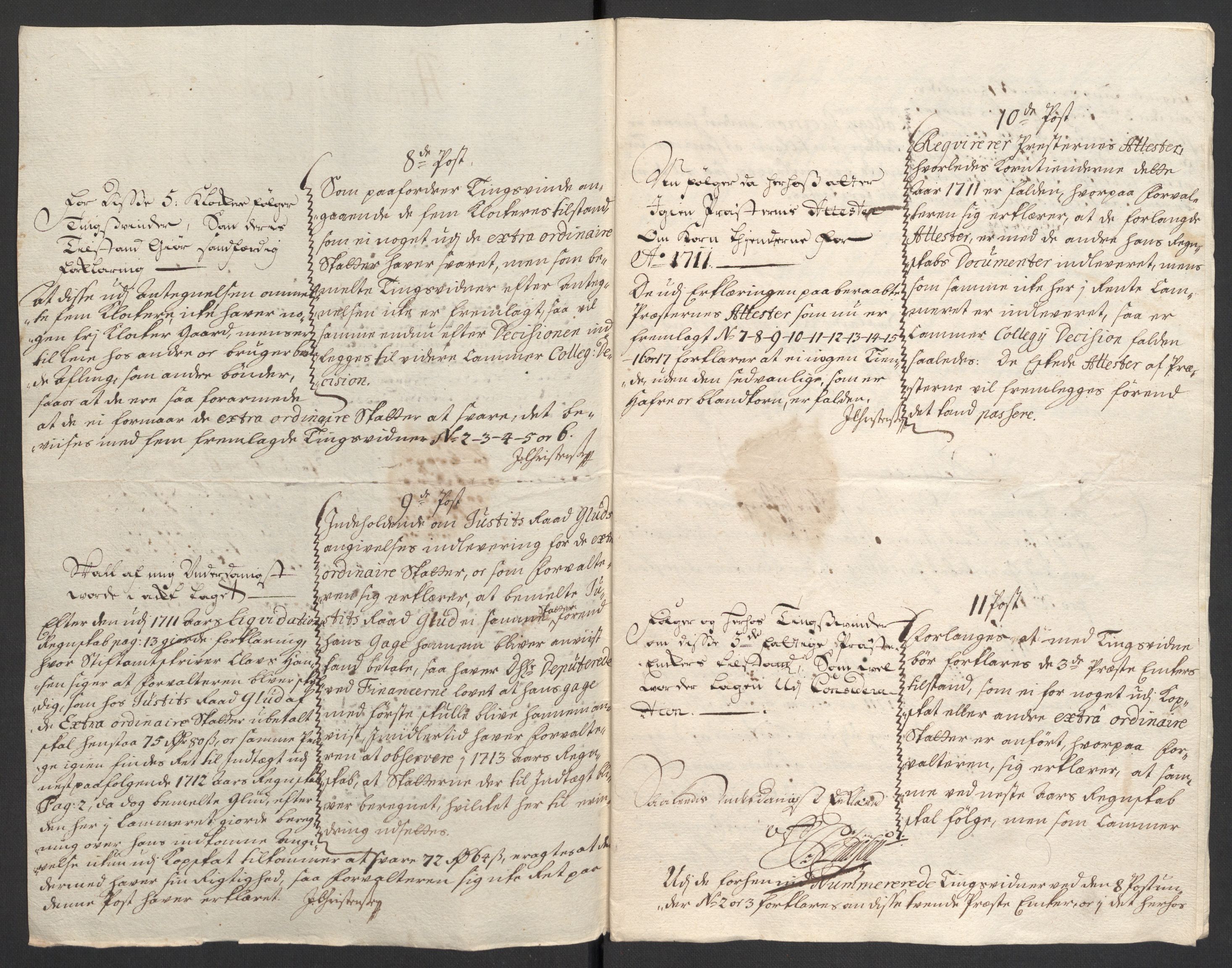 Rentekammeret inntil 1814, Reviderte regnskaper, Fogderegnskap, AV/RA-EA-4092/R32/L1876: Fogderegnskap Jarlsberg grevskap, 1711, s. 501