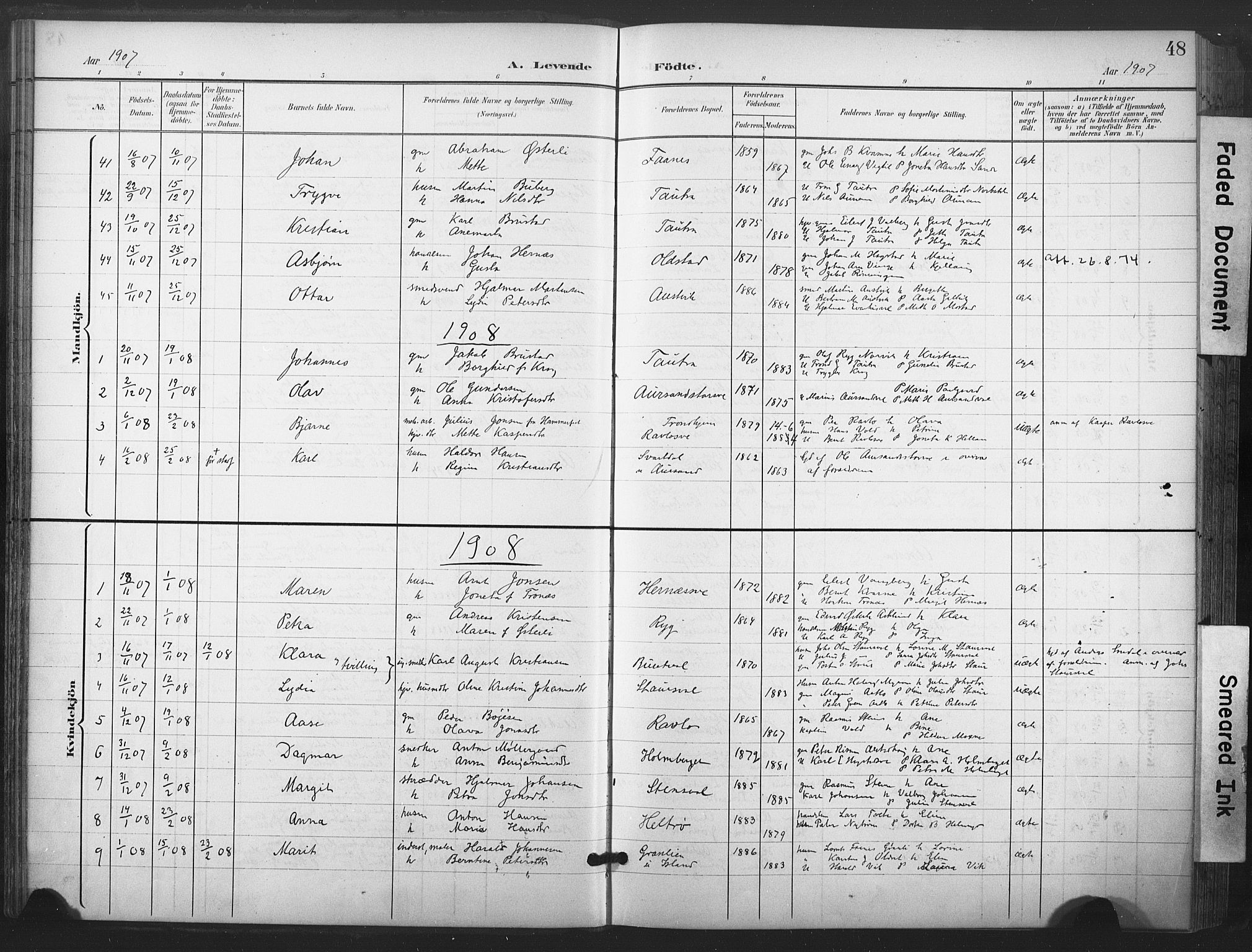 Ministerialprotokoller, klokkerbøker og fødselsregistre - Nord-Trøndelag, AV/SAT-A-1458/713/L0122: Ministerialbok nr. 713A11, 1899-1910, s. 48