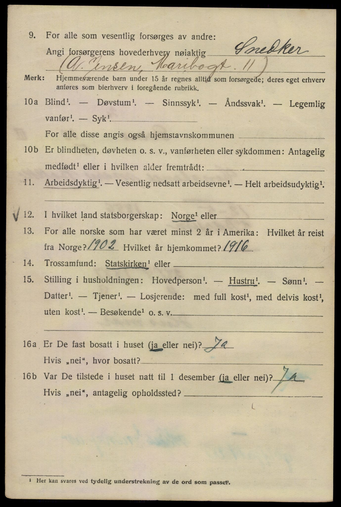 SAO, Folketelling 1920 for 0301 Kristiania kjøpstad, 1920, s. 224906